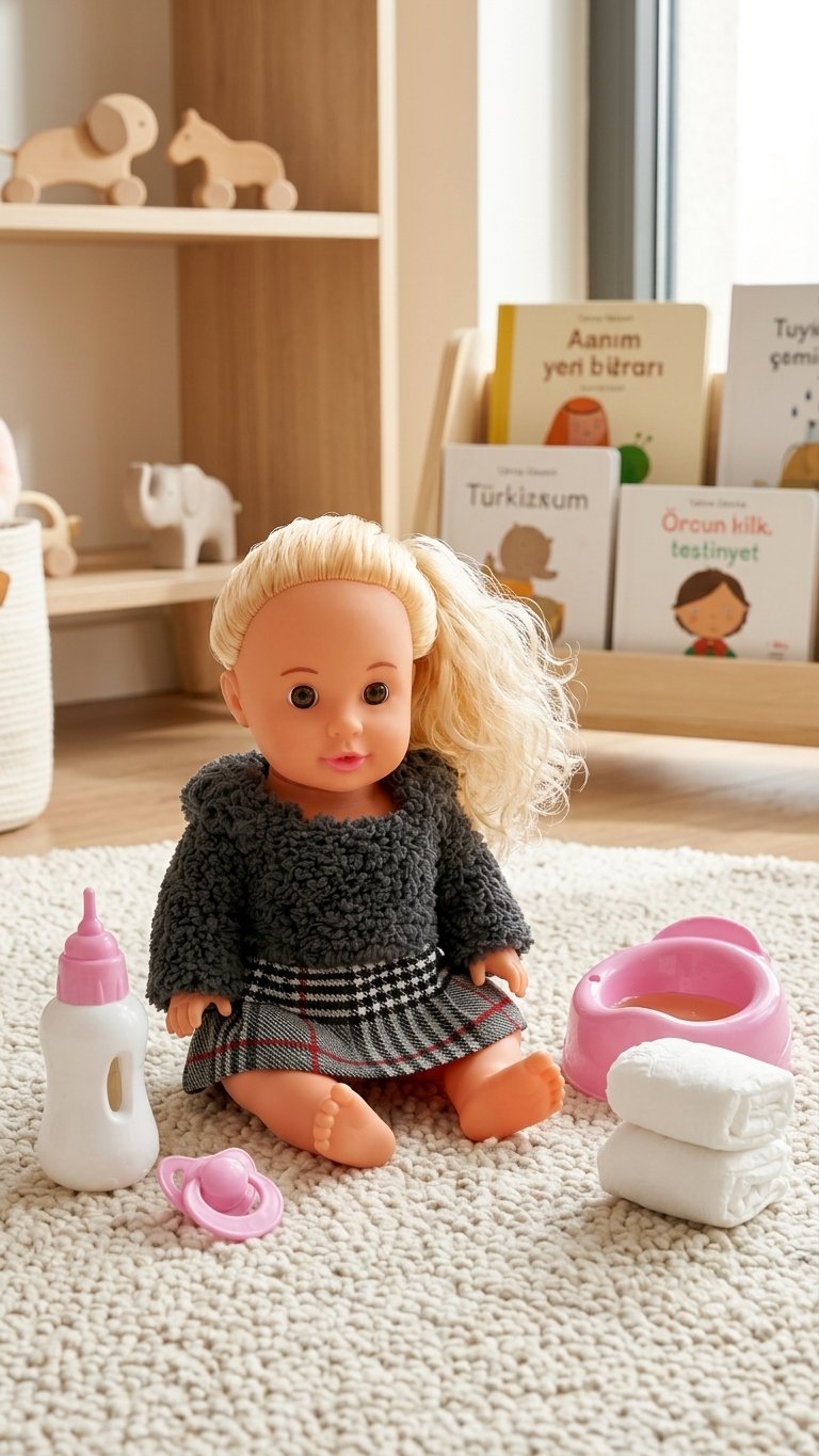 Asel 35 cm Altını Islatan ve Konuşan Et Bebek