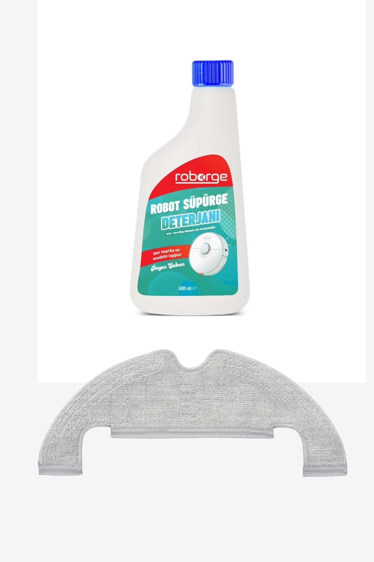 Dreame Bot D10 Plus Robot Süpürge Mop Bezi + Robot Süpürge Deterjanı - Beyaz Sabun