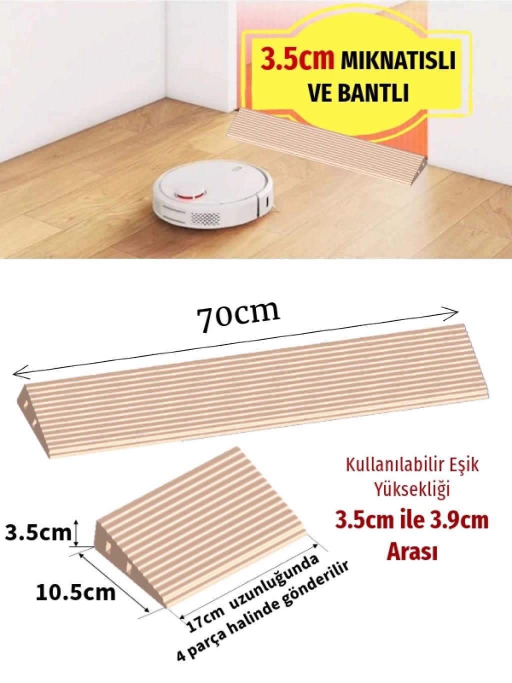 Robot Süpürge Kapı Eşik Rampası 3,5cm - Krem