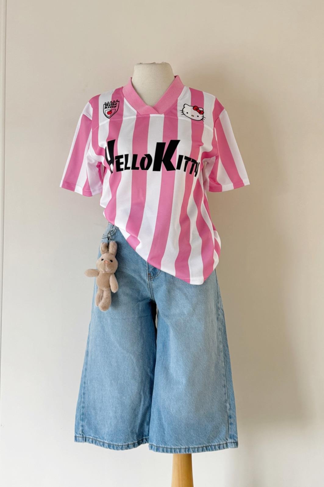 00 Pink Kitty Oversize T-shirt