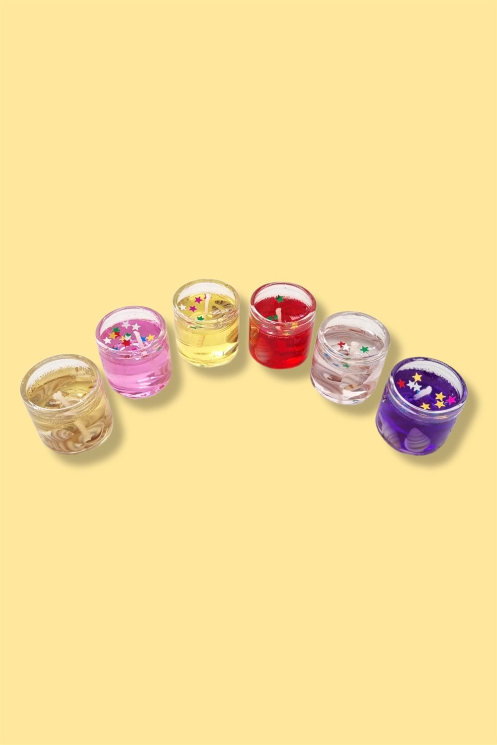 6lı Mini Jel Mum Seti