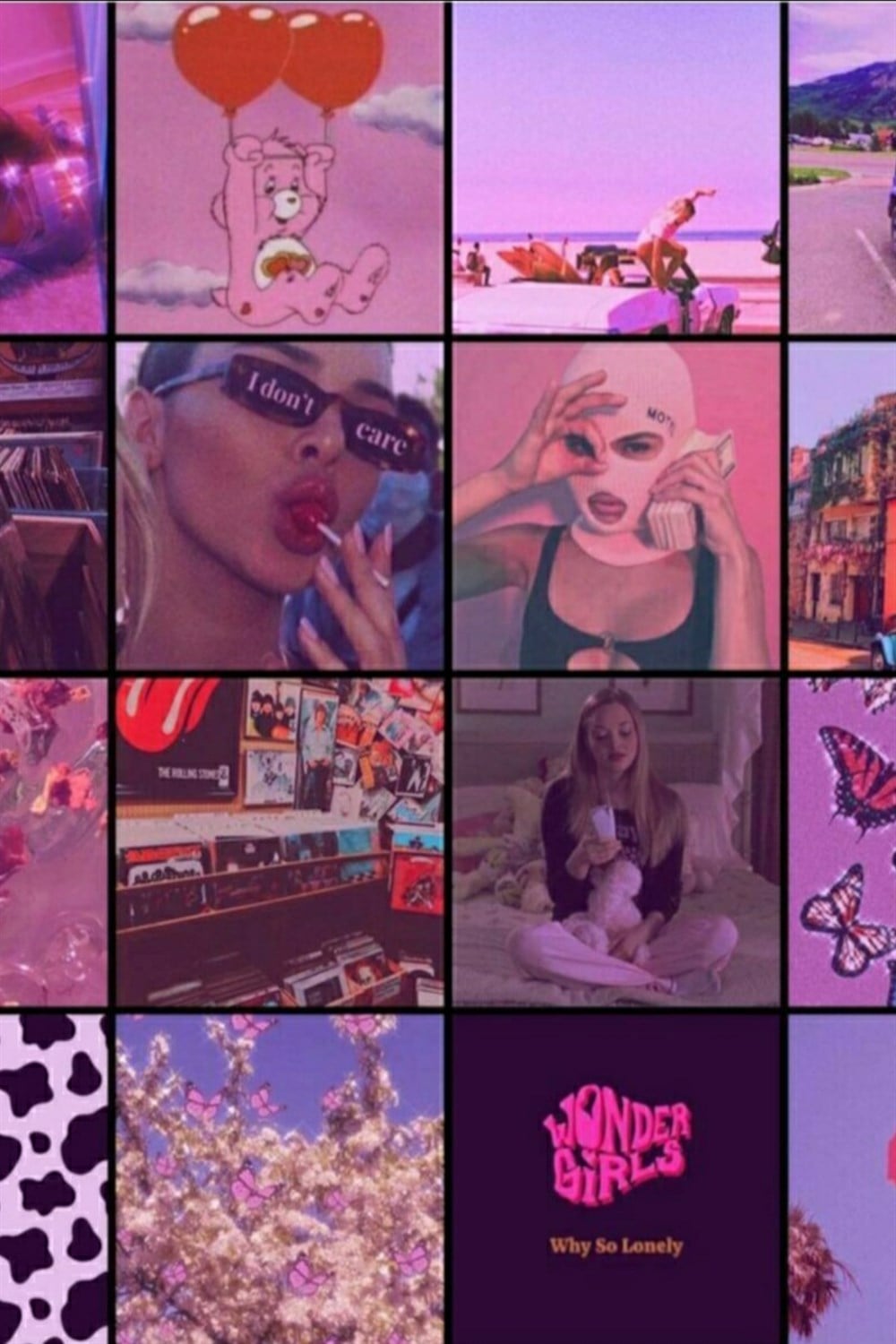 Aesthetic Pink indie 60lı Duvar Posteri Seti