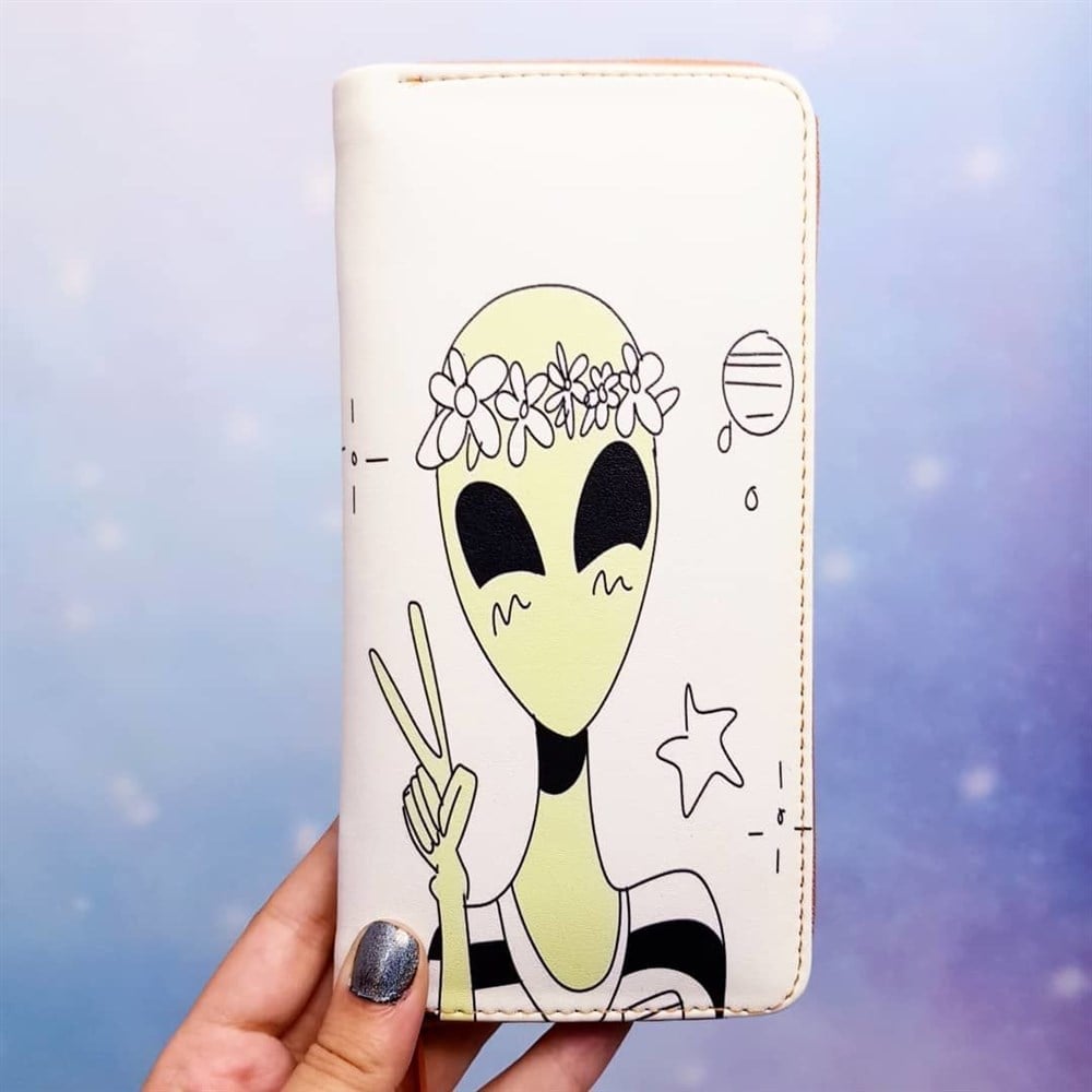 Alien Peace Uzun Cüzdan