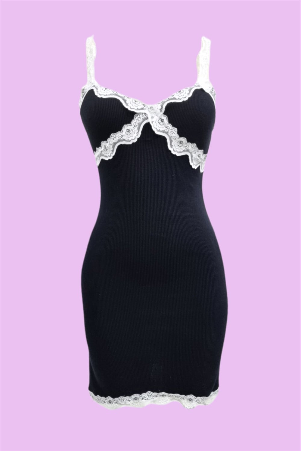 Askılı Lace Elbise 