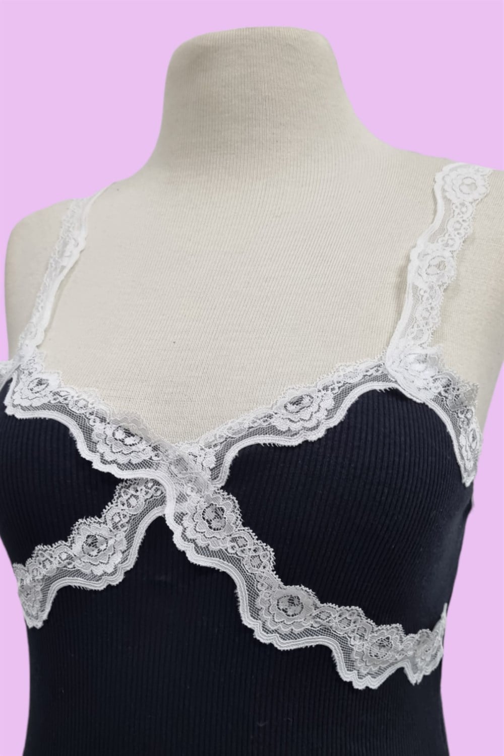 Askılı Lace Elbise 