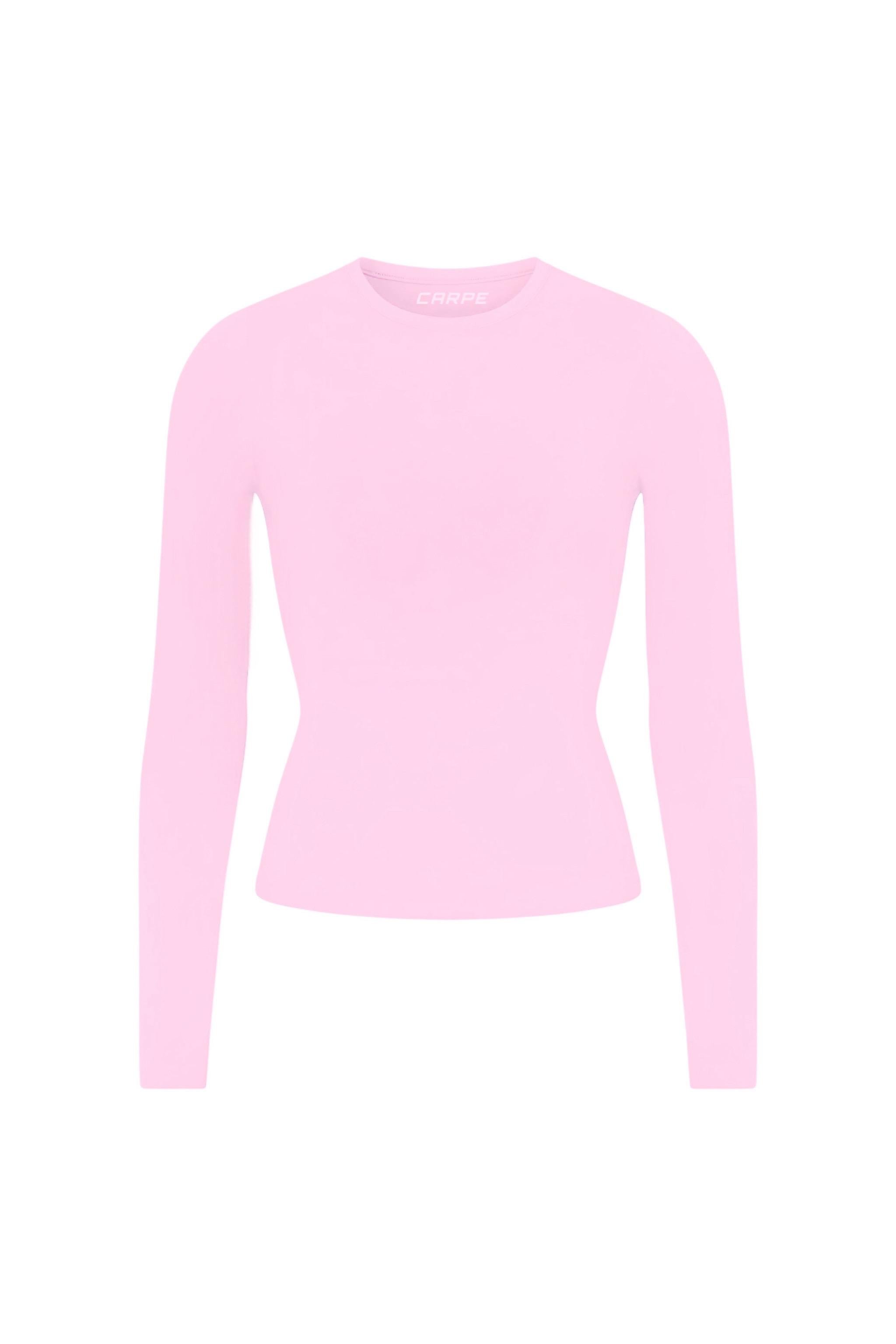 Basic Pink Long Sleeve Crop