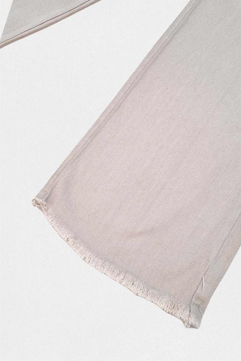 Bej Kesik Paça Pantolon