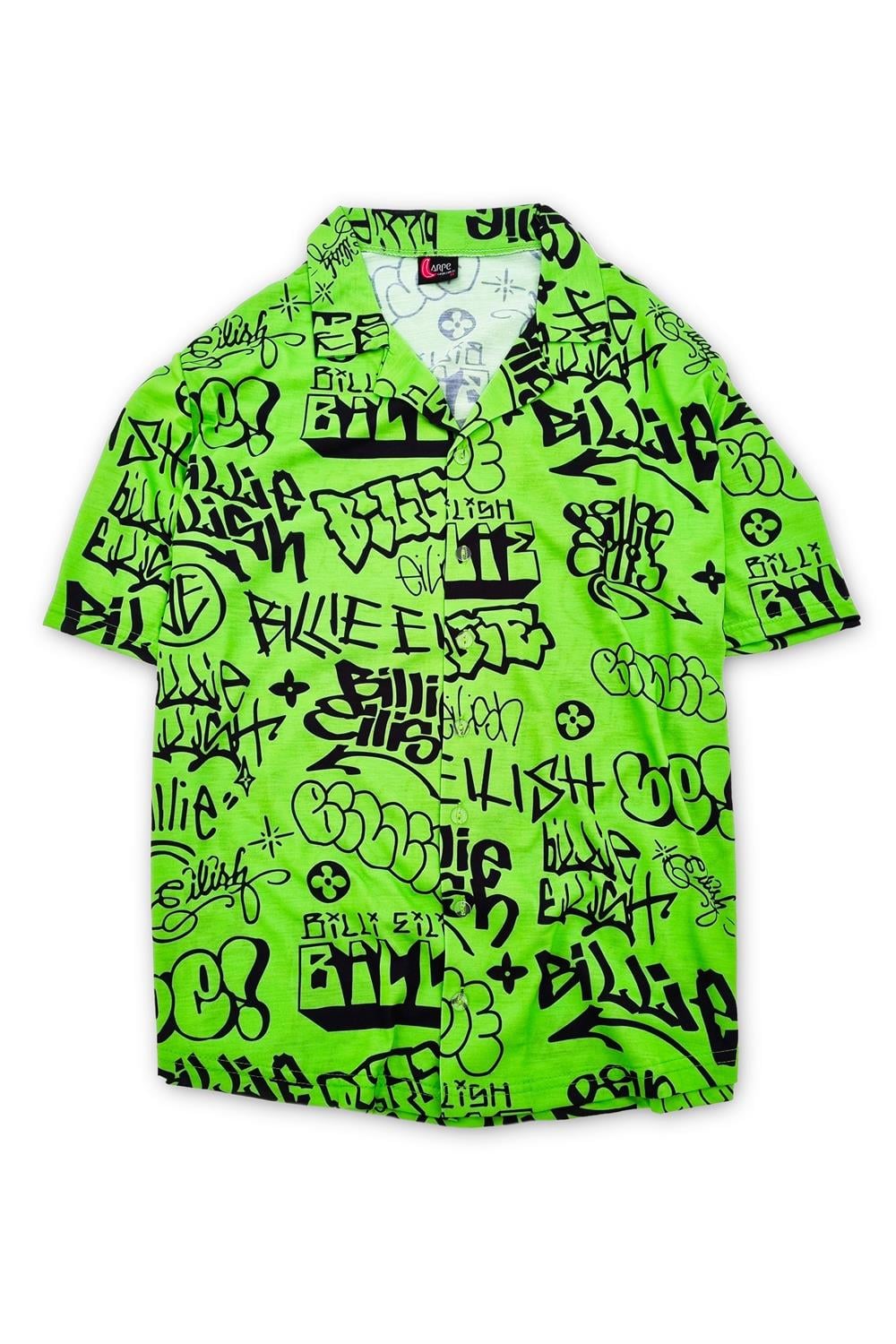 Billie Eilish Yeşil Unisex Gömlek