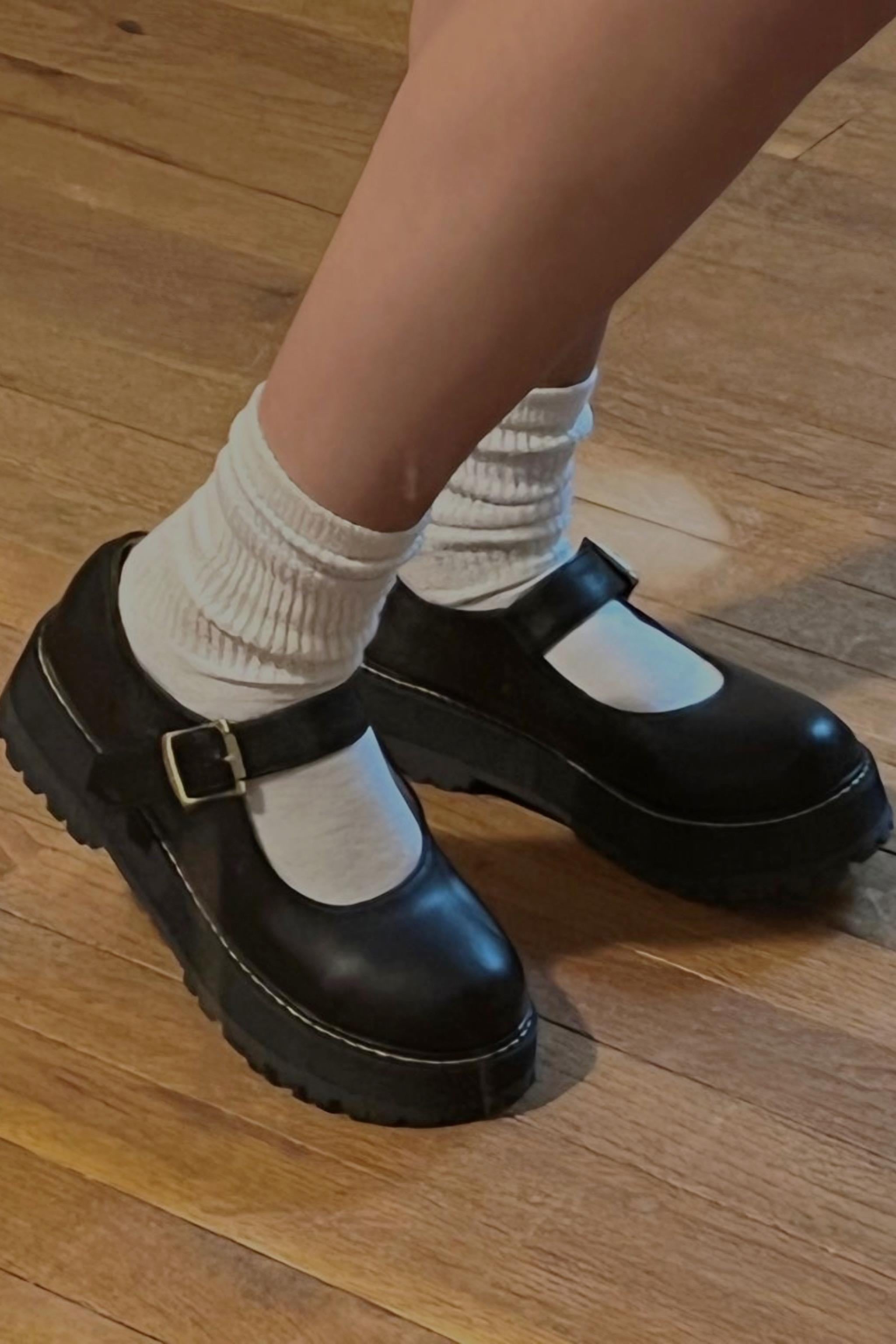 Black Buckle Ayakkabı