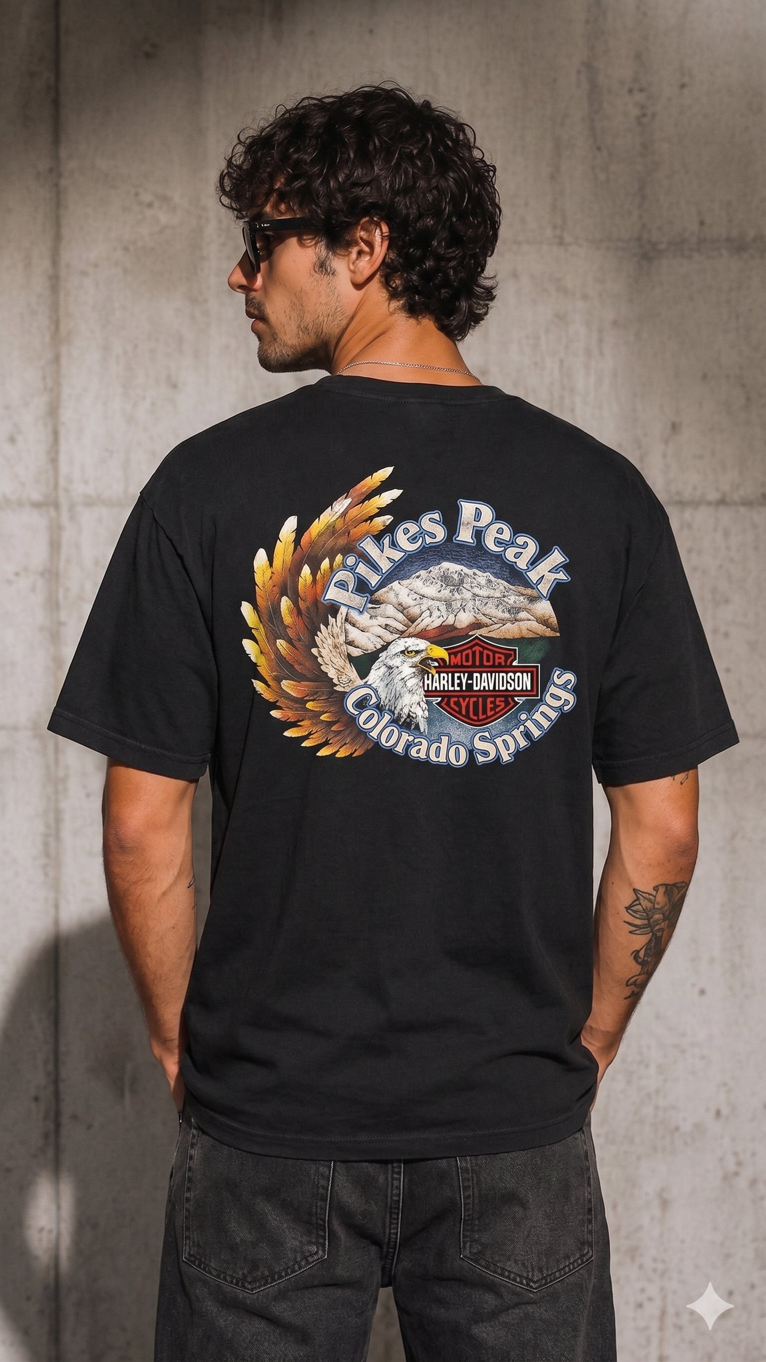 Black Davidson Oversize T-shirt