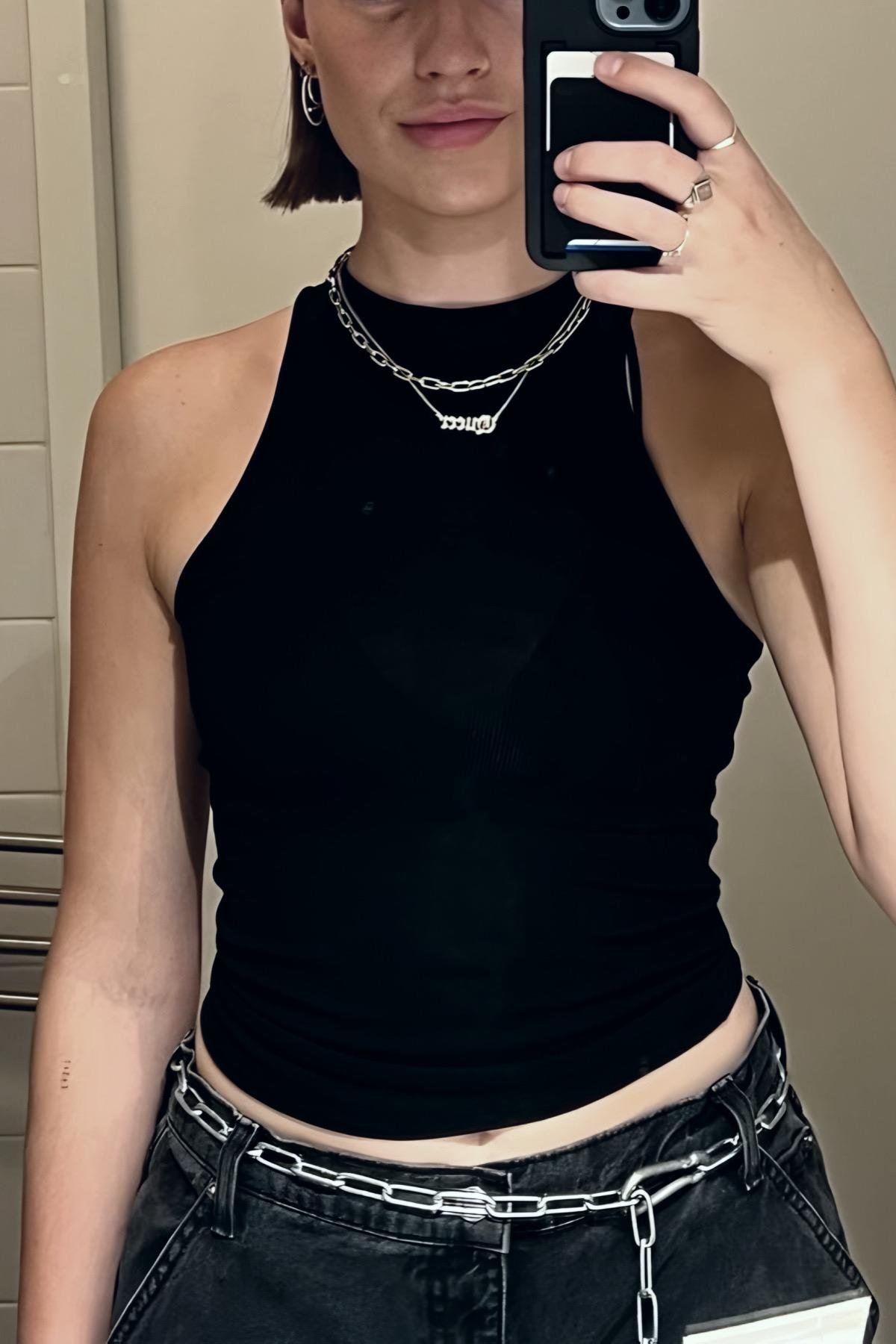 Black Kalın Askılı Bluz