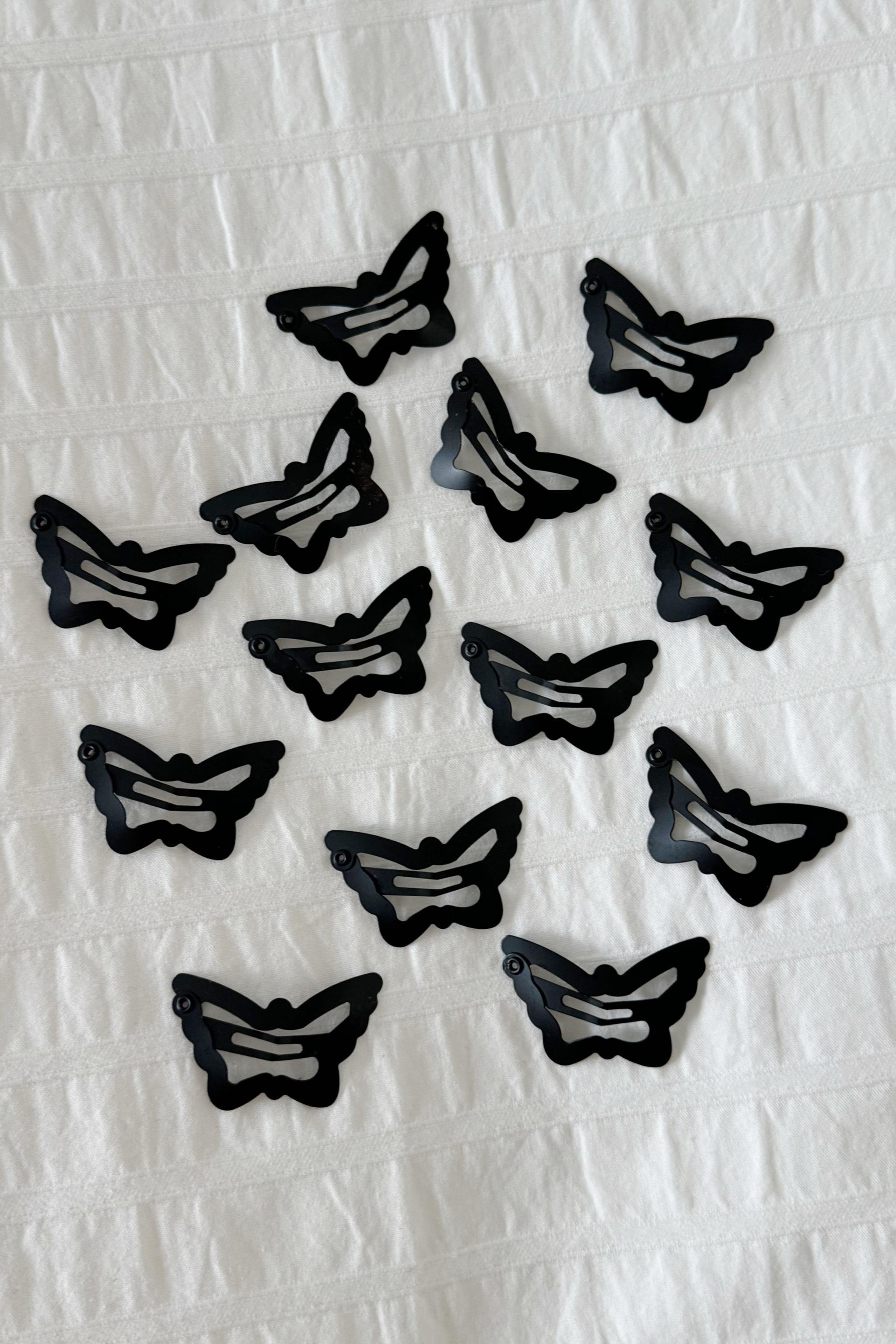 Black Metal Butterfly Buckle