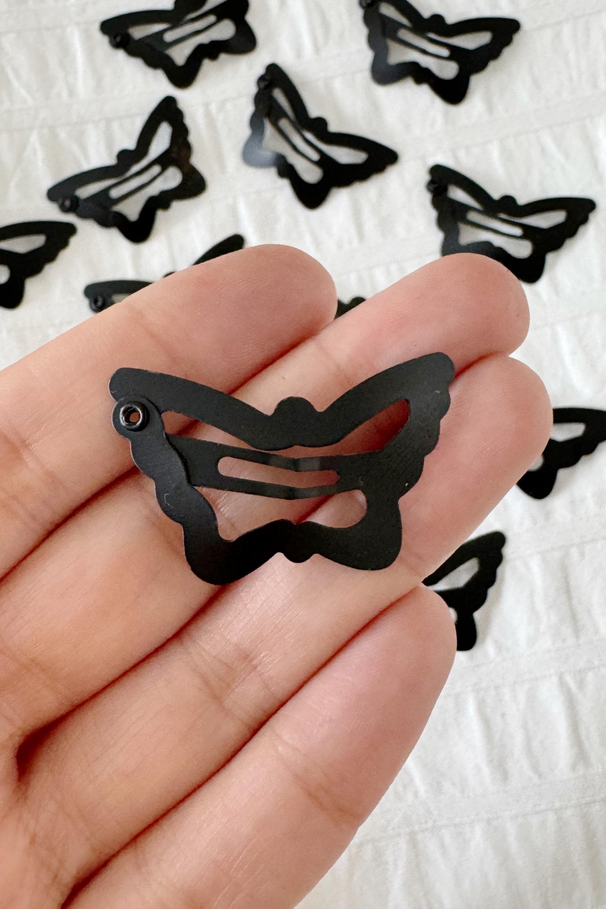 Black Metal Butterfly Buckle