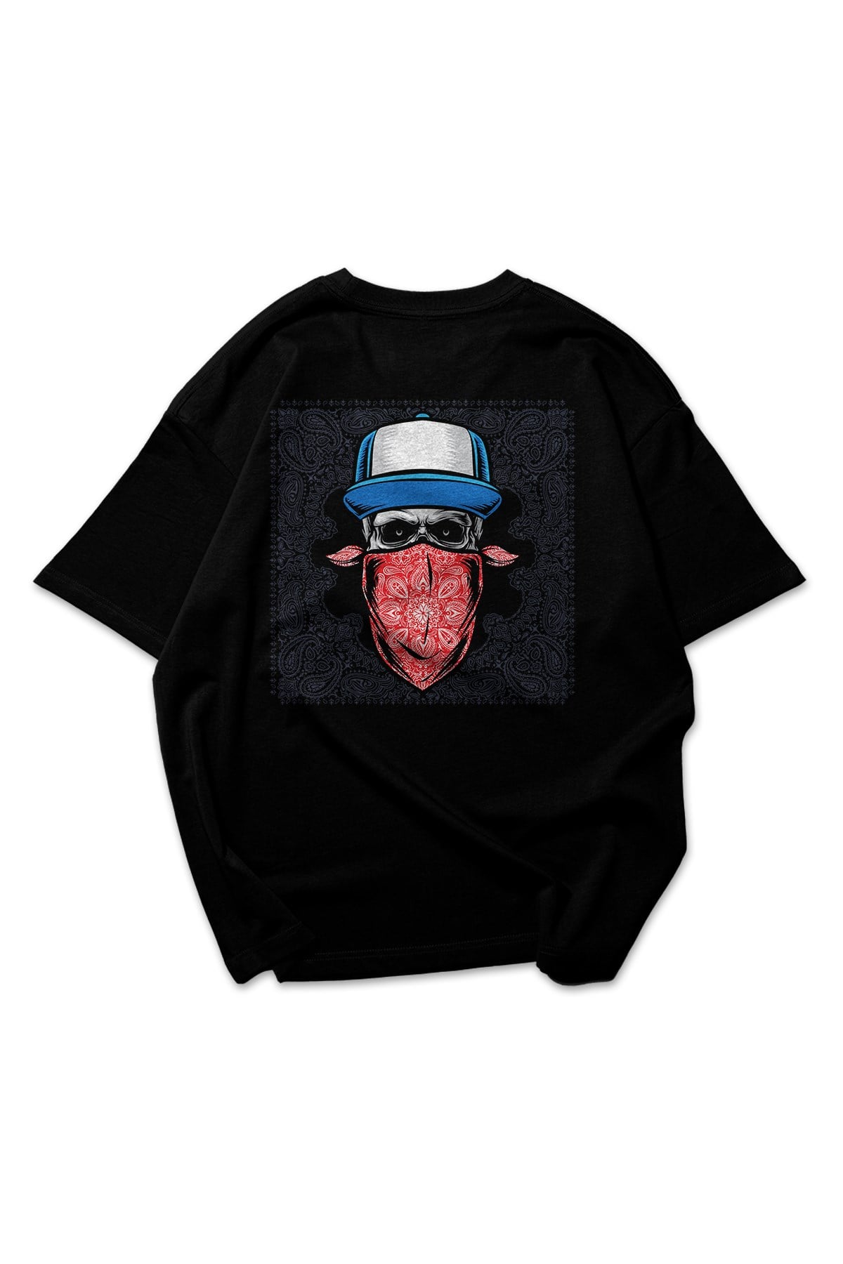 Black Skull Maske Oversize T-shirt