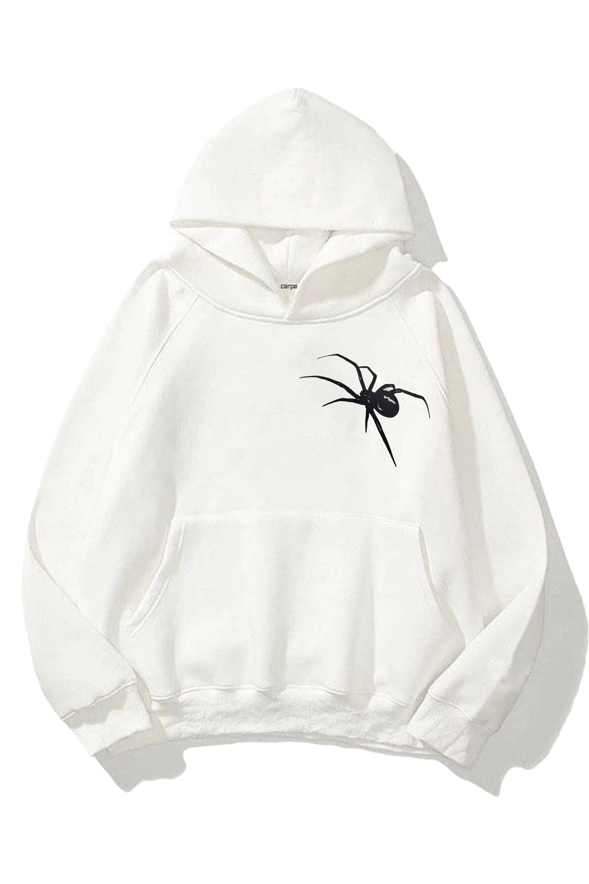 Black Spider 3 iplik Beyaz Oversize Sweatshirt