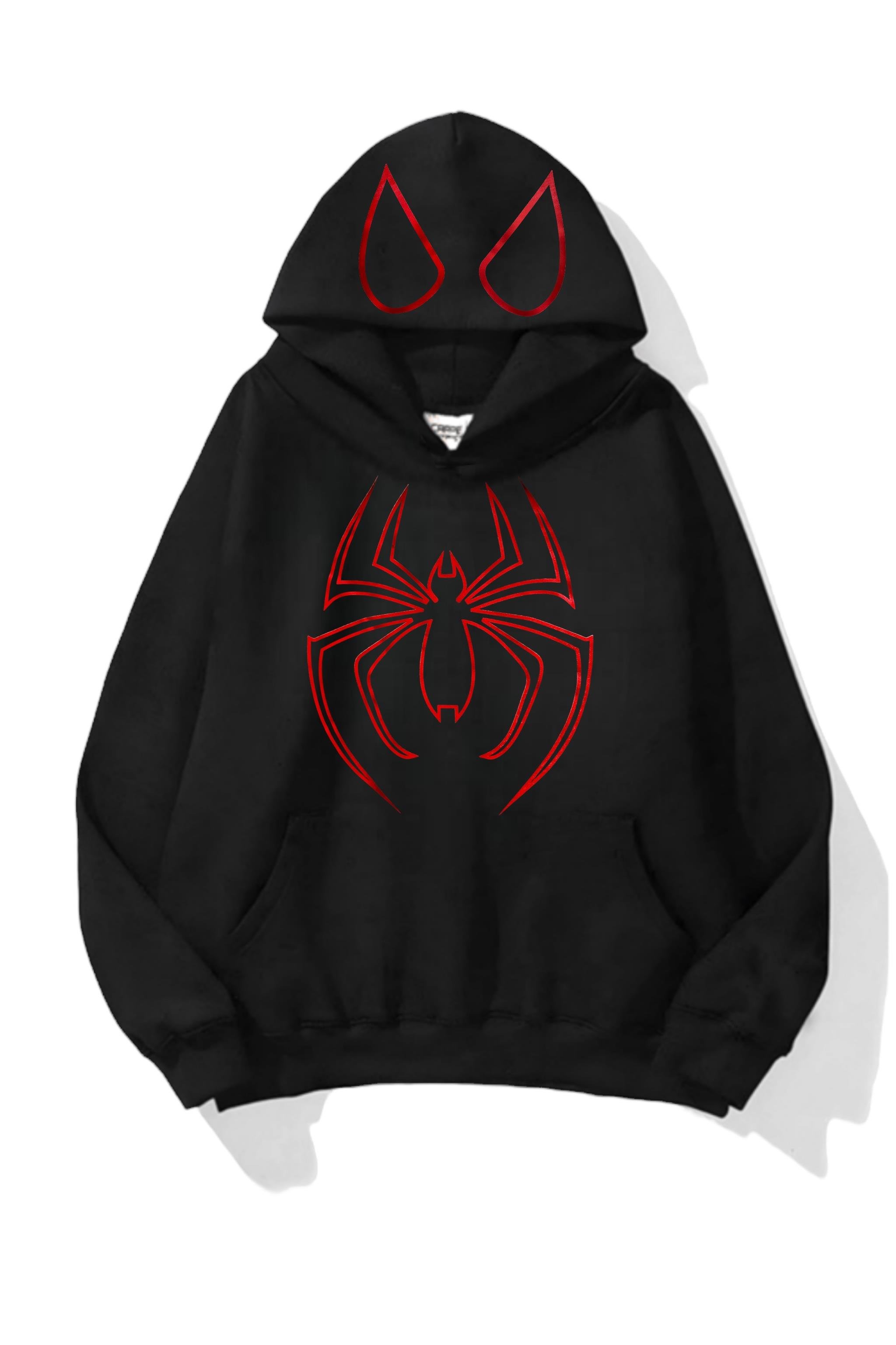 Black Spider 3 İplik Oversize Sweatshirt