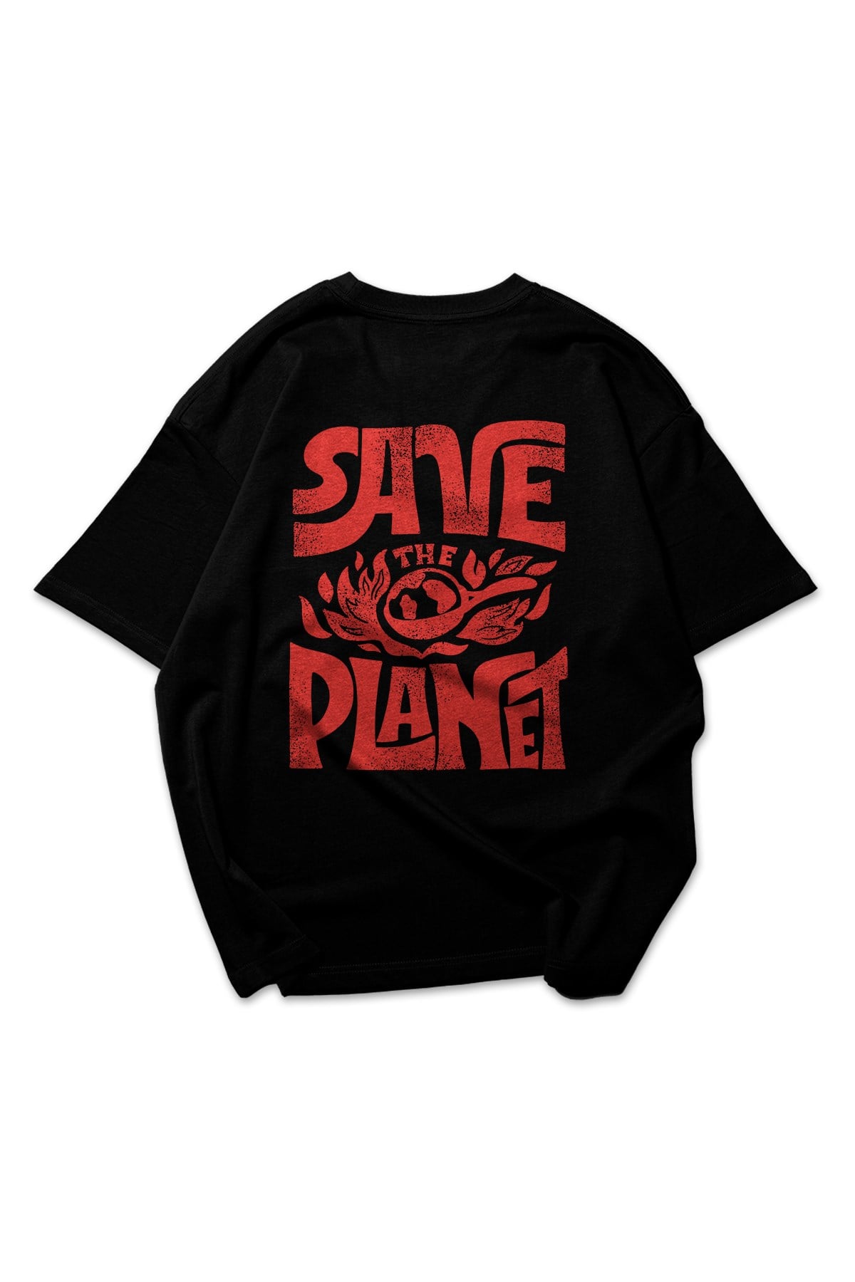 Black The Planet Oversize T-shirt
