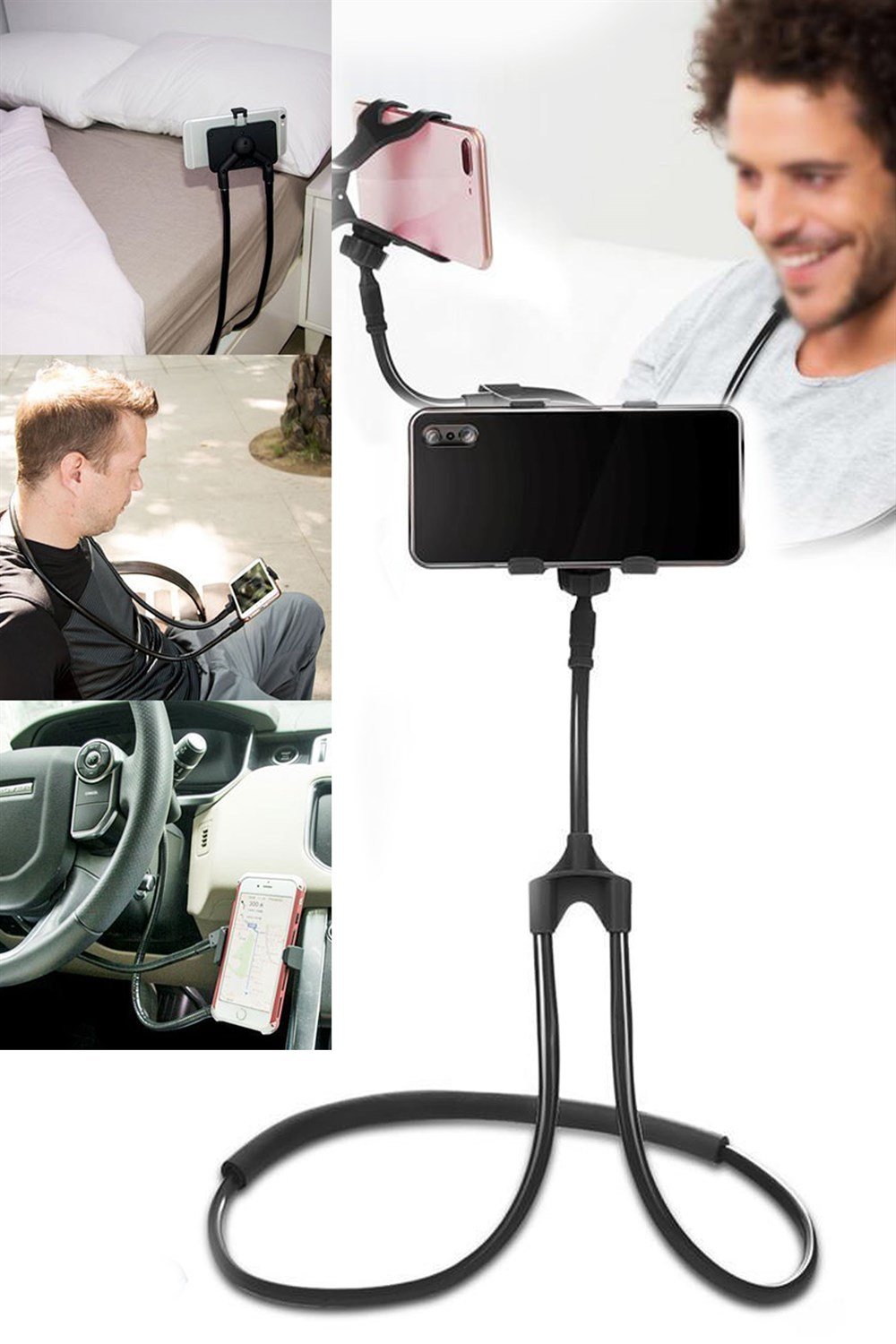 Boyuna Asmalı Siyah Yeni Telefon Tutucu