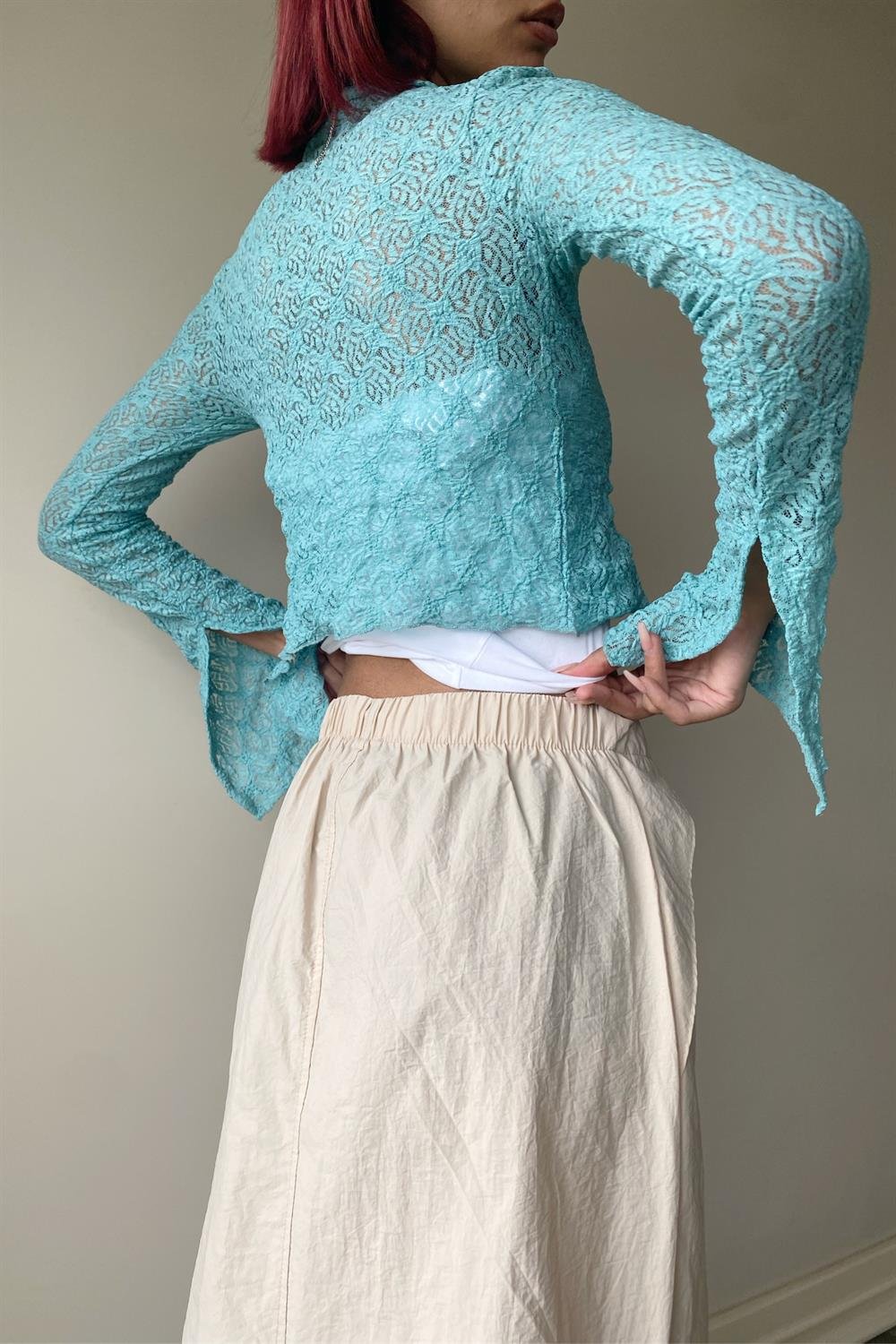 Buttoned Spanish Sleeve Gömlek