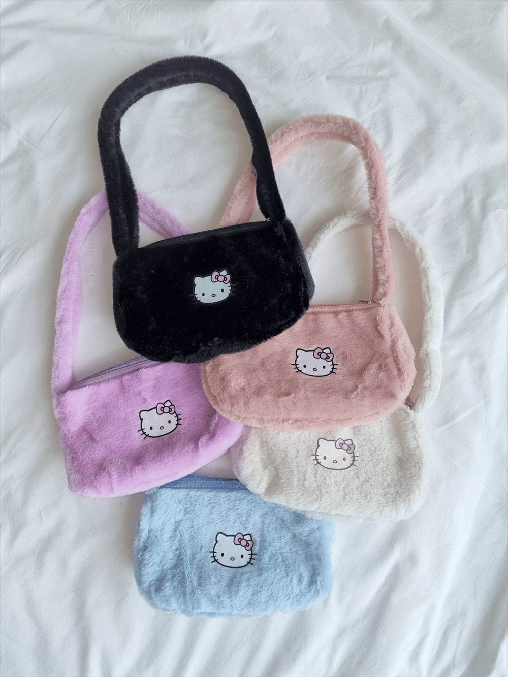 Cat Fluffy Siyah Peluş Çanta