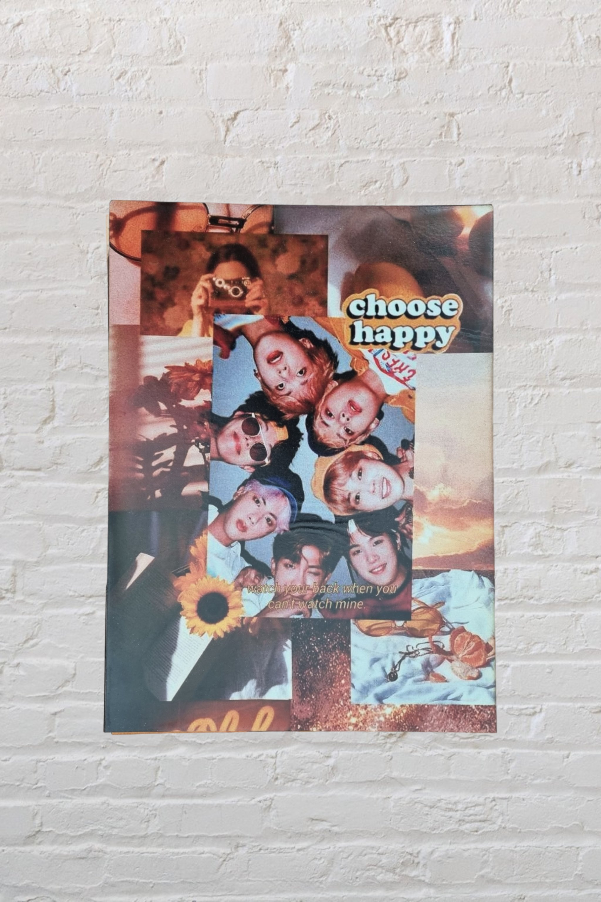 Choose Happy Ahşap Poster
