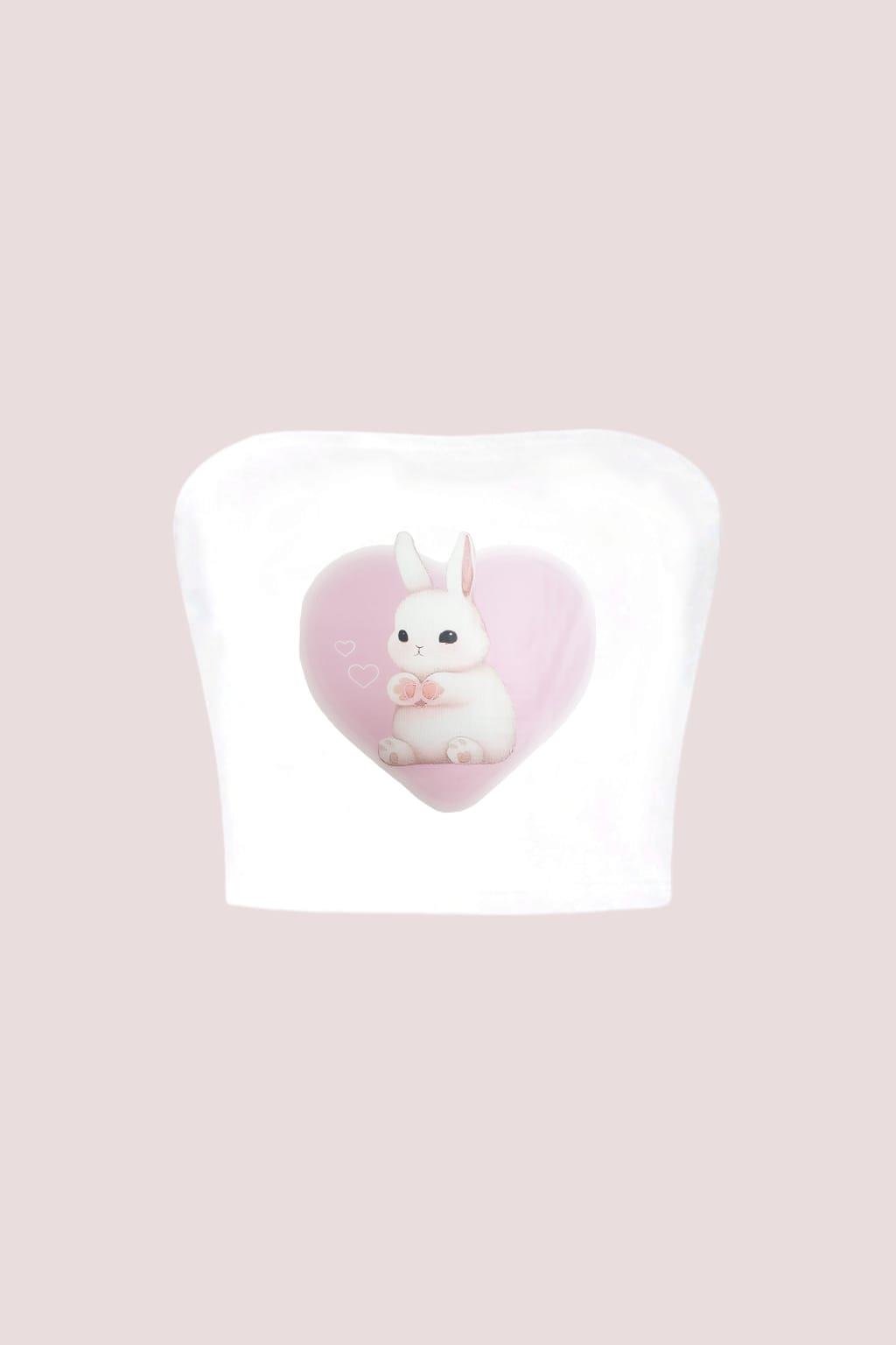 Cute Bunny Straplez Crop