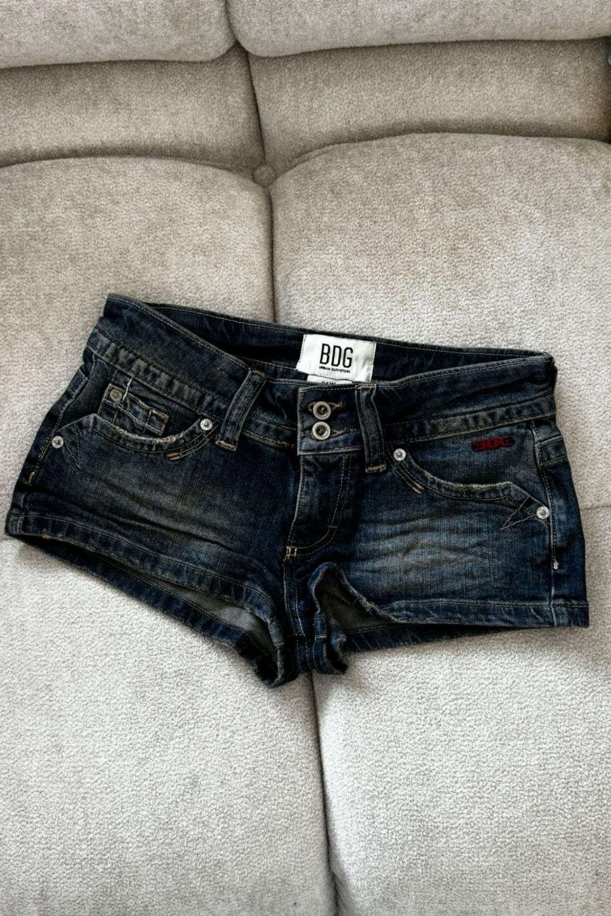 Dark Blue Mini Şort