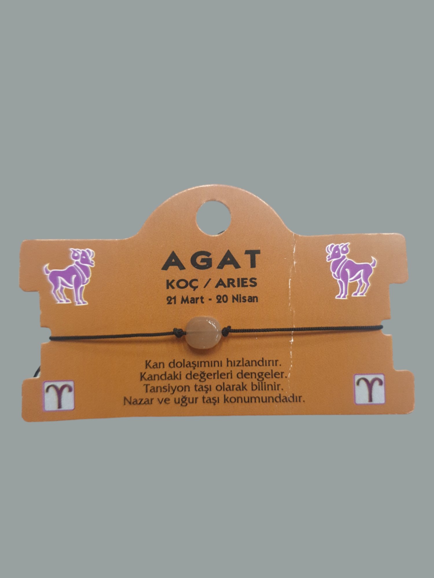 Doğal Taşlı Burç Bileklik Koç