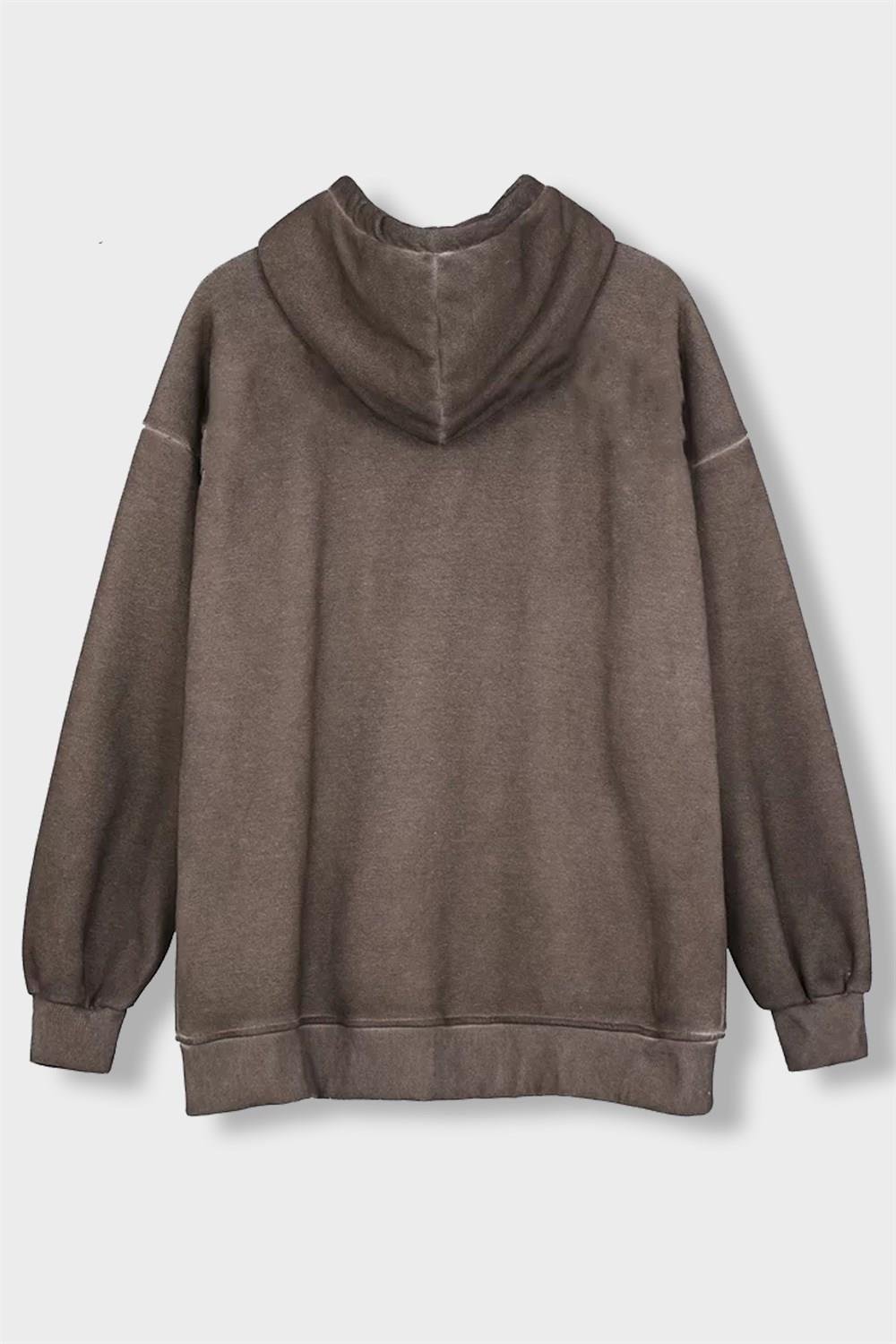 Frenchie Angel Unisex Yıkamalı Hırka