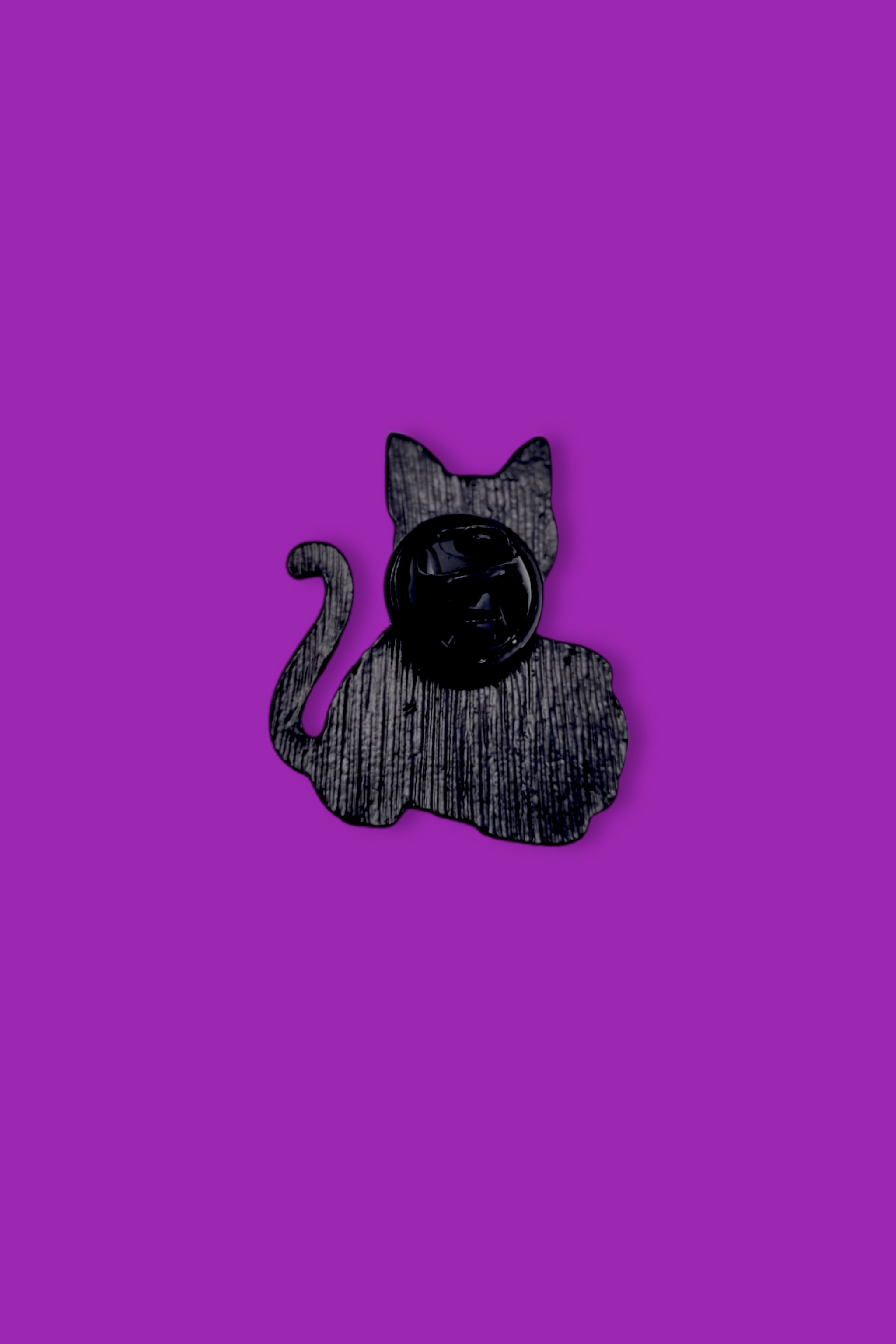 Gothıc Mor Kedi Rozet