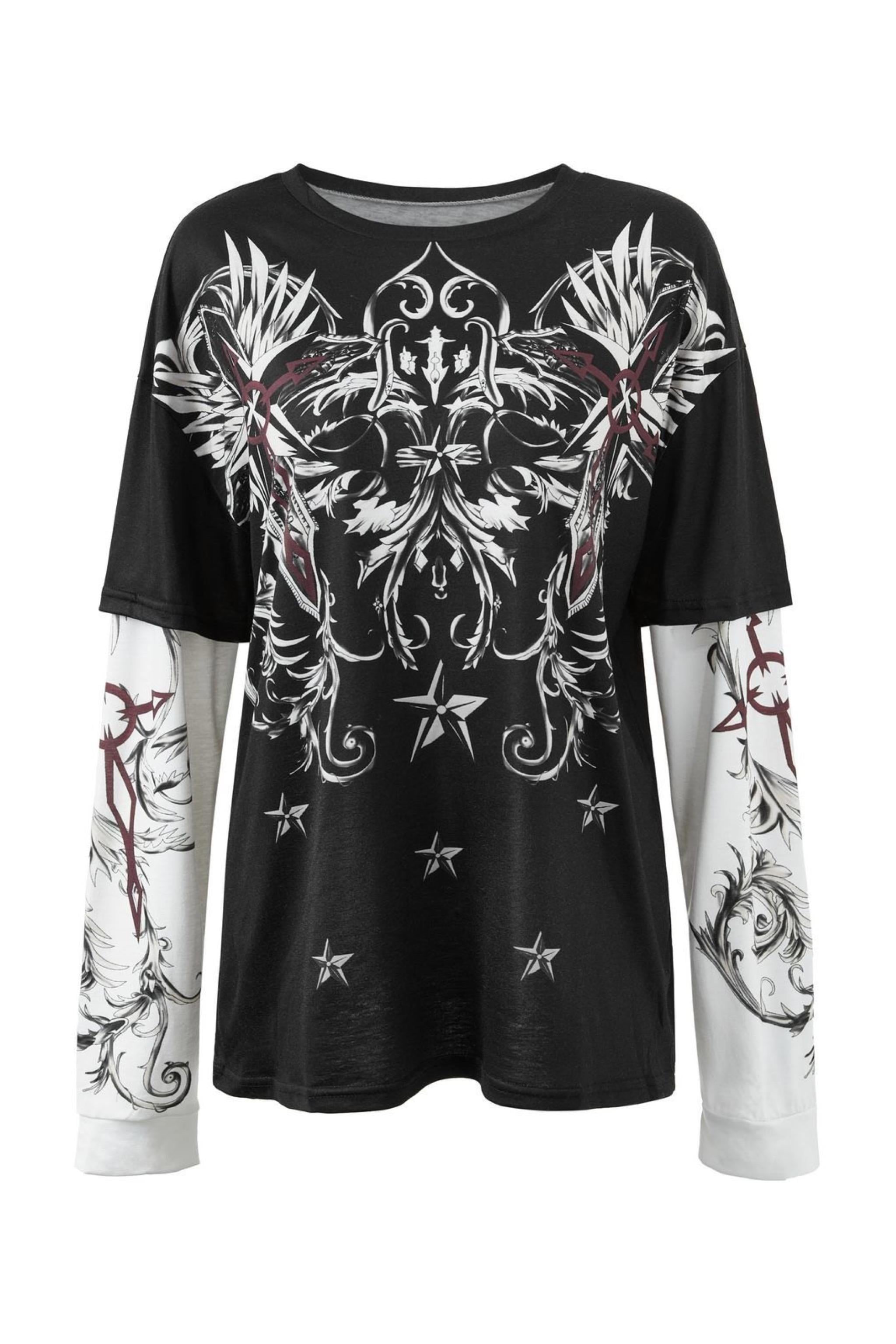 Graffiti Kol Eklemeli Sweatshirt