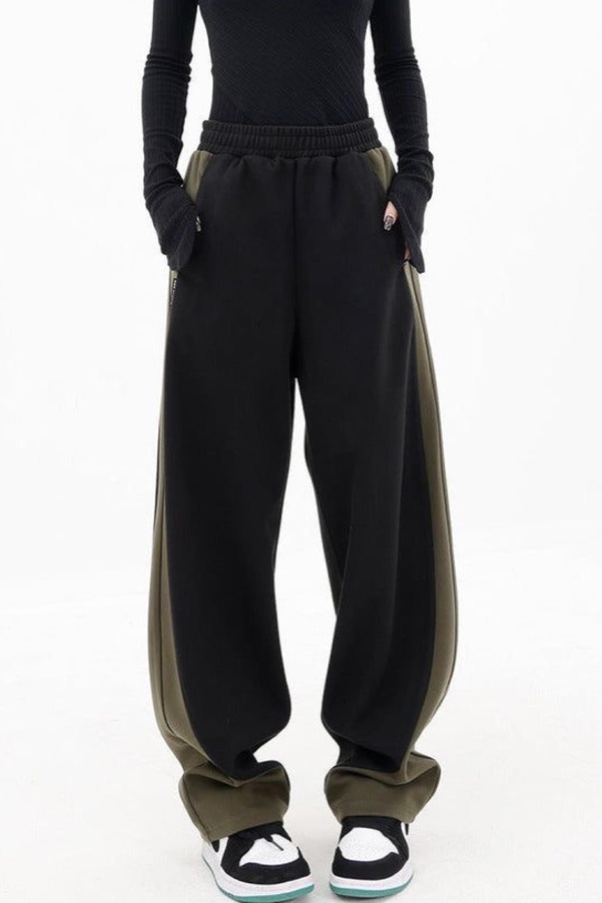 Green-Black Düz Paça Eşofman