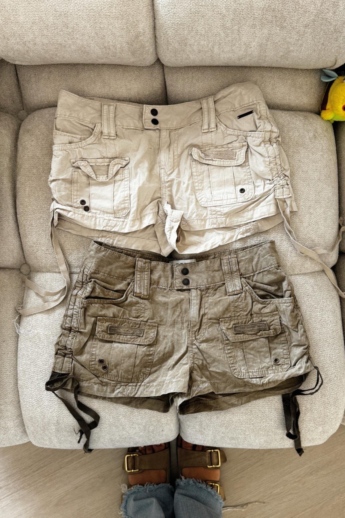 Green Yanı Büzgülü Mini Şort