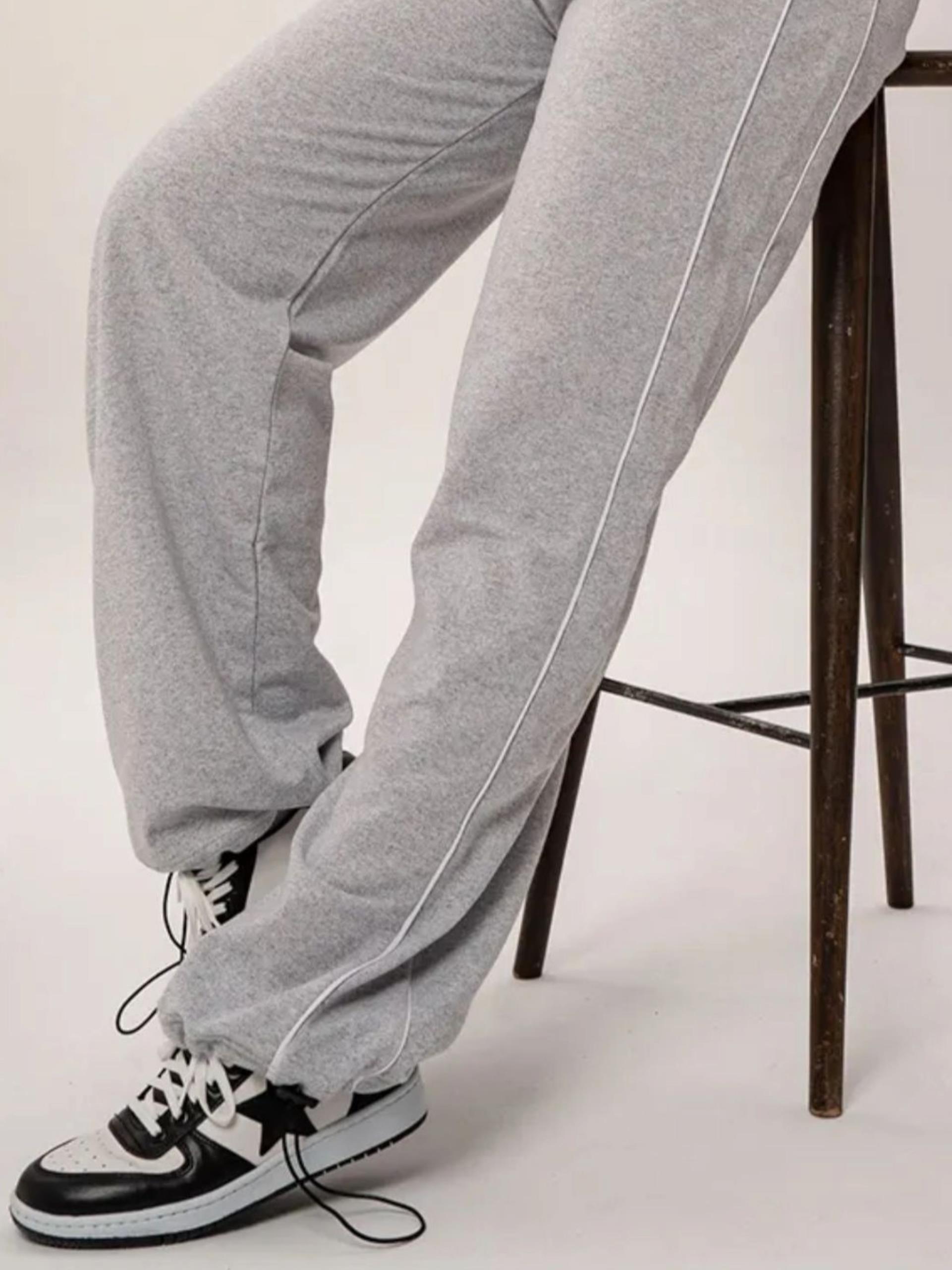 Grey Harajuku Double Line Eşofman