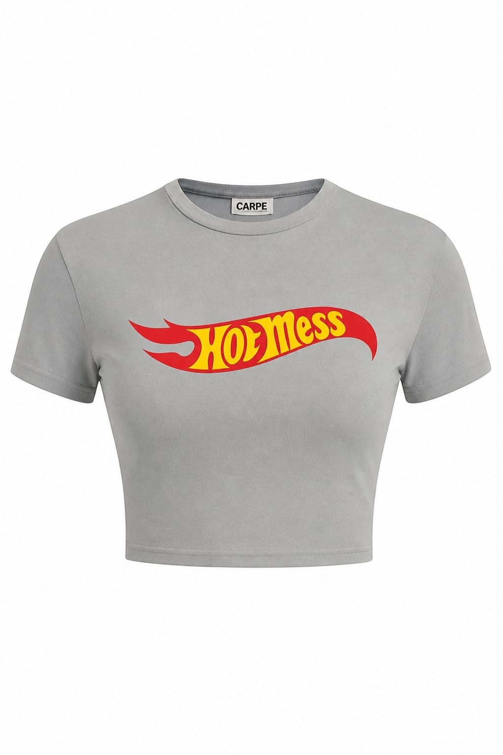 Grey Hot Mess Crop