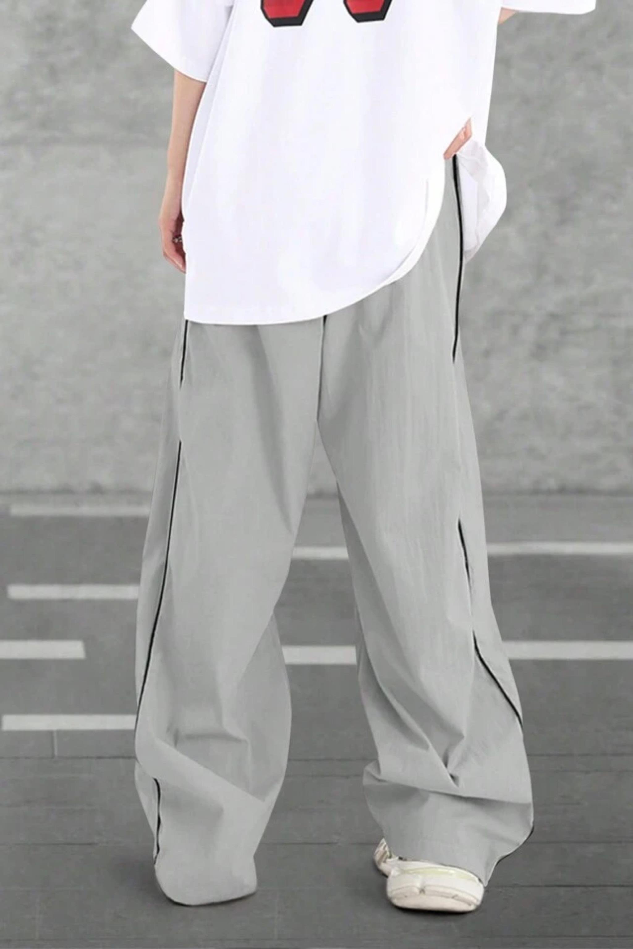 Grey Stripe Paraşüt Eşofman