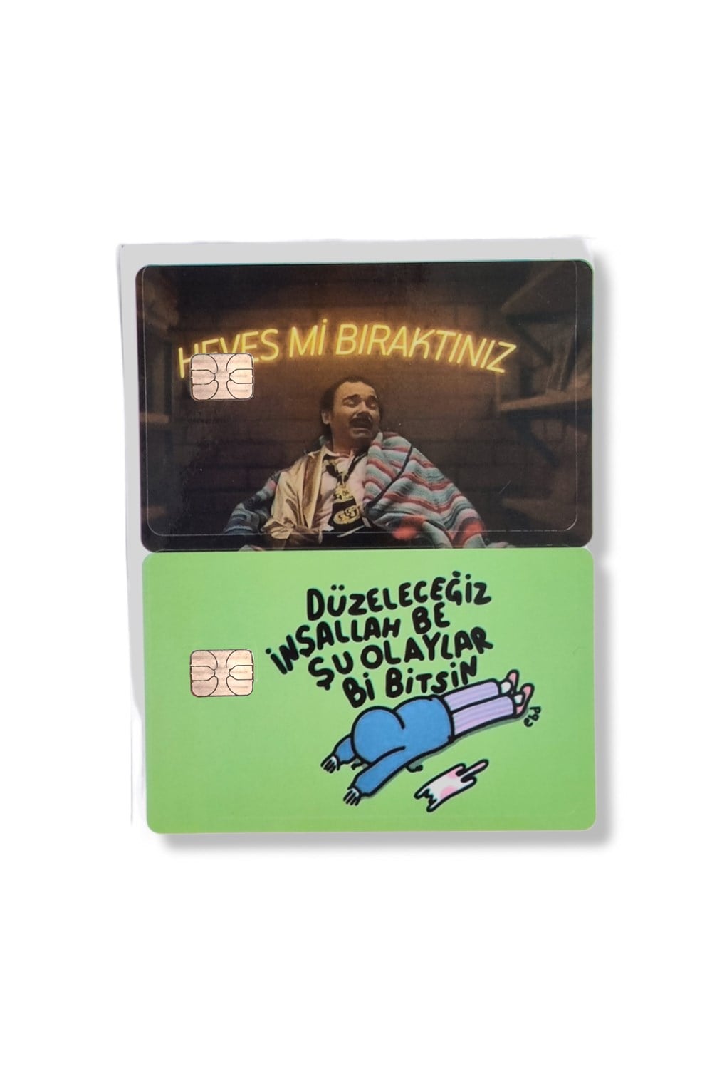 Heves Mi Bıraktınız 2li Kart Kaplama Sticker