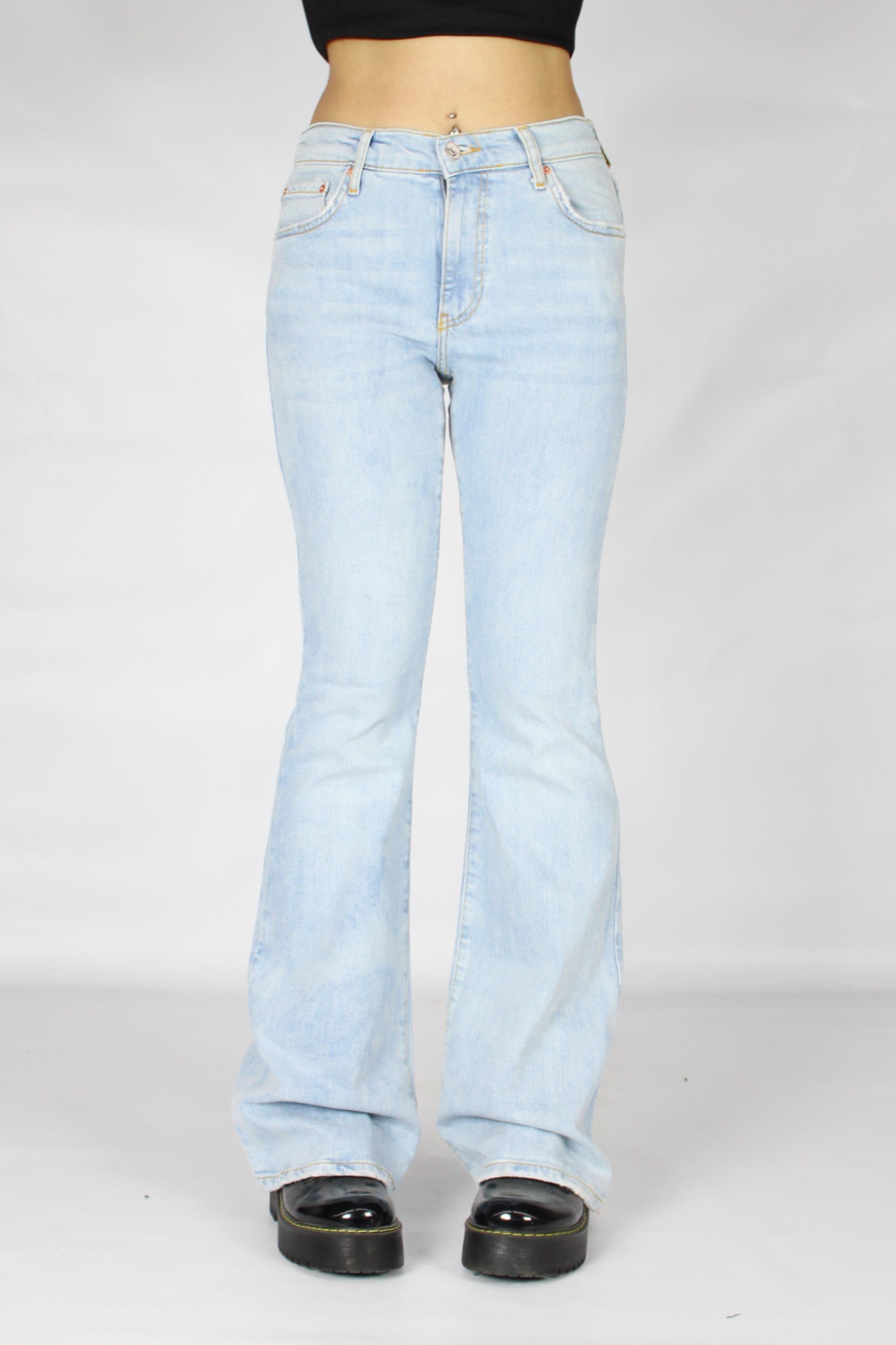 Ice Blue Flare Pantolon