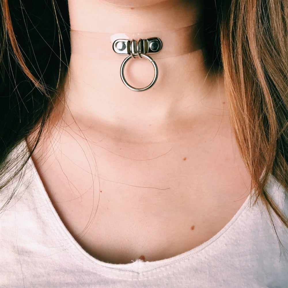 İçiçe Şeffaf Halka Choker