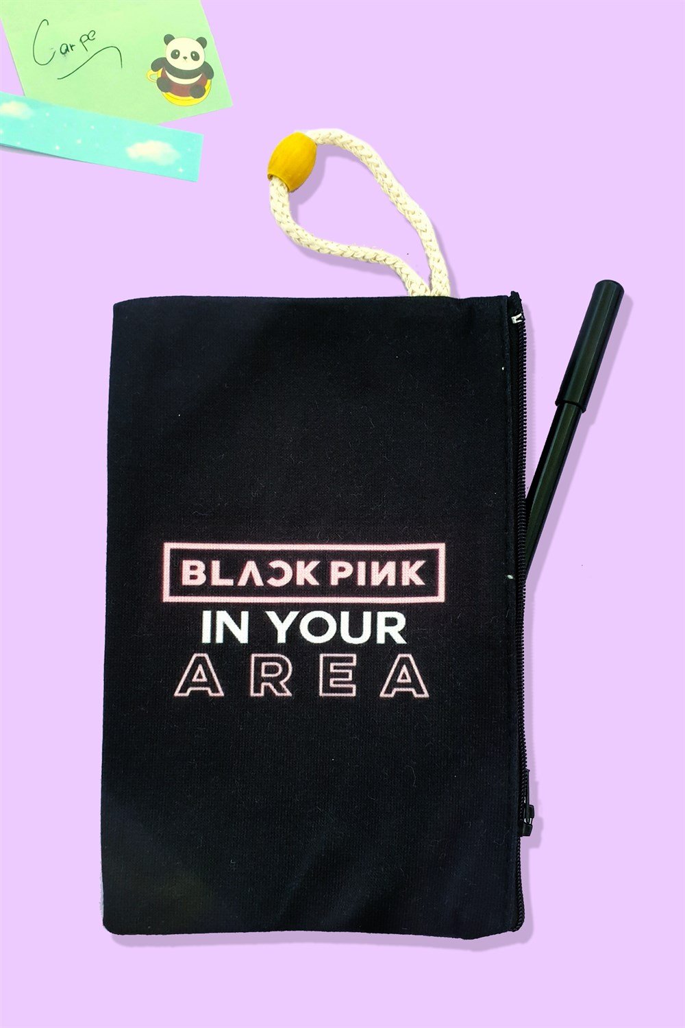 K-Pop Black Pınk Area Bez Kalemlik