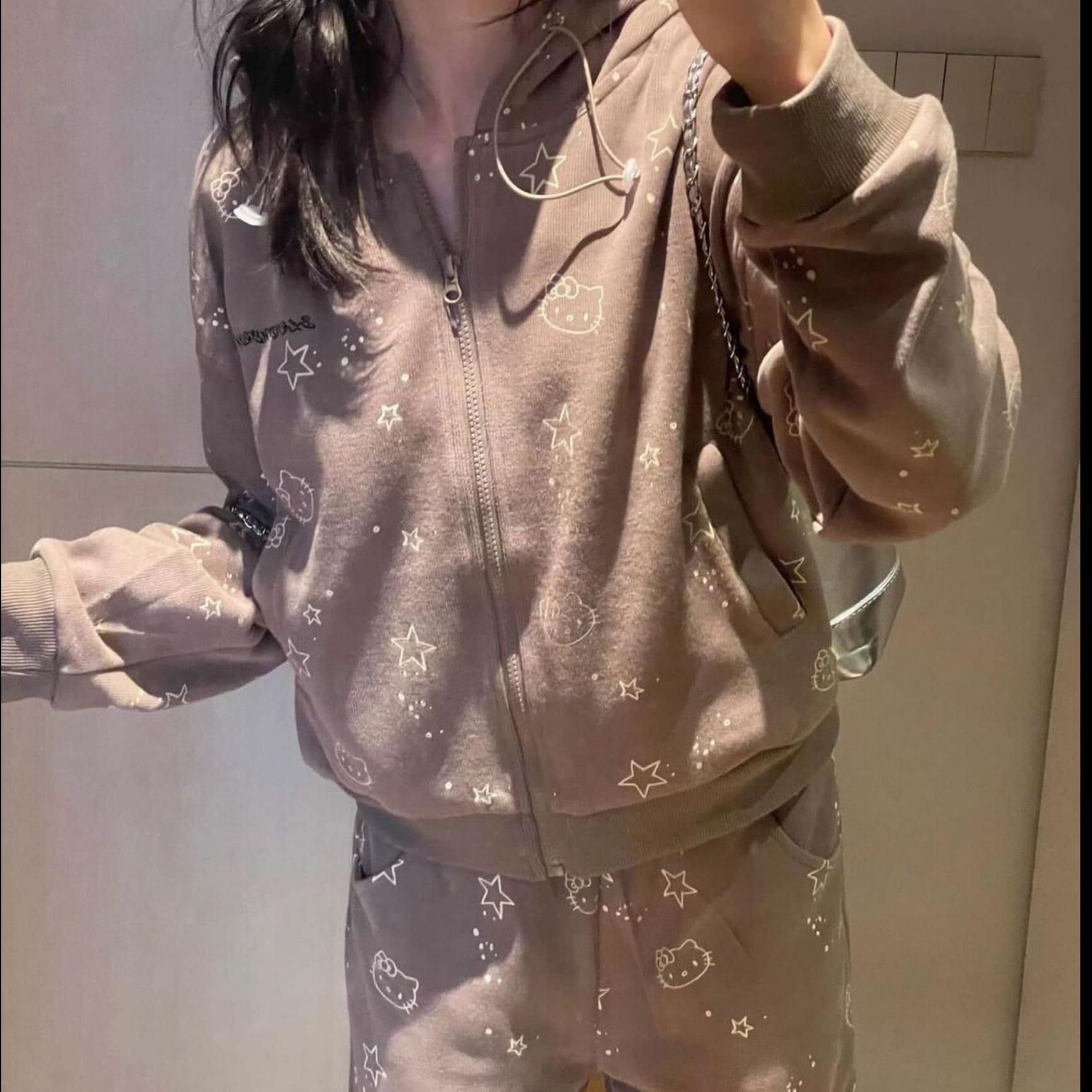 Kahverengi Kitty Star Eşofman Takımı