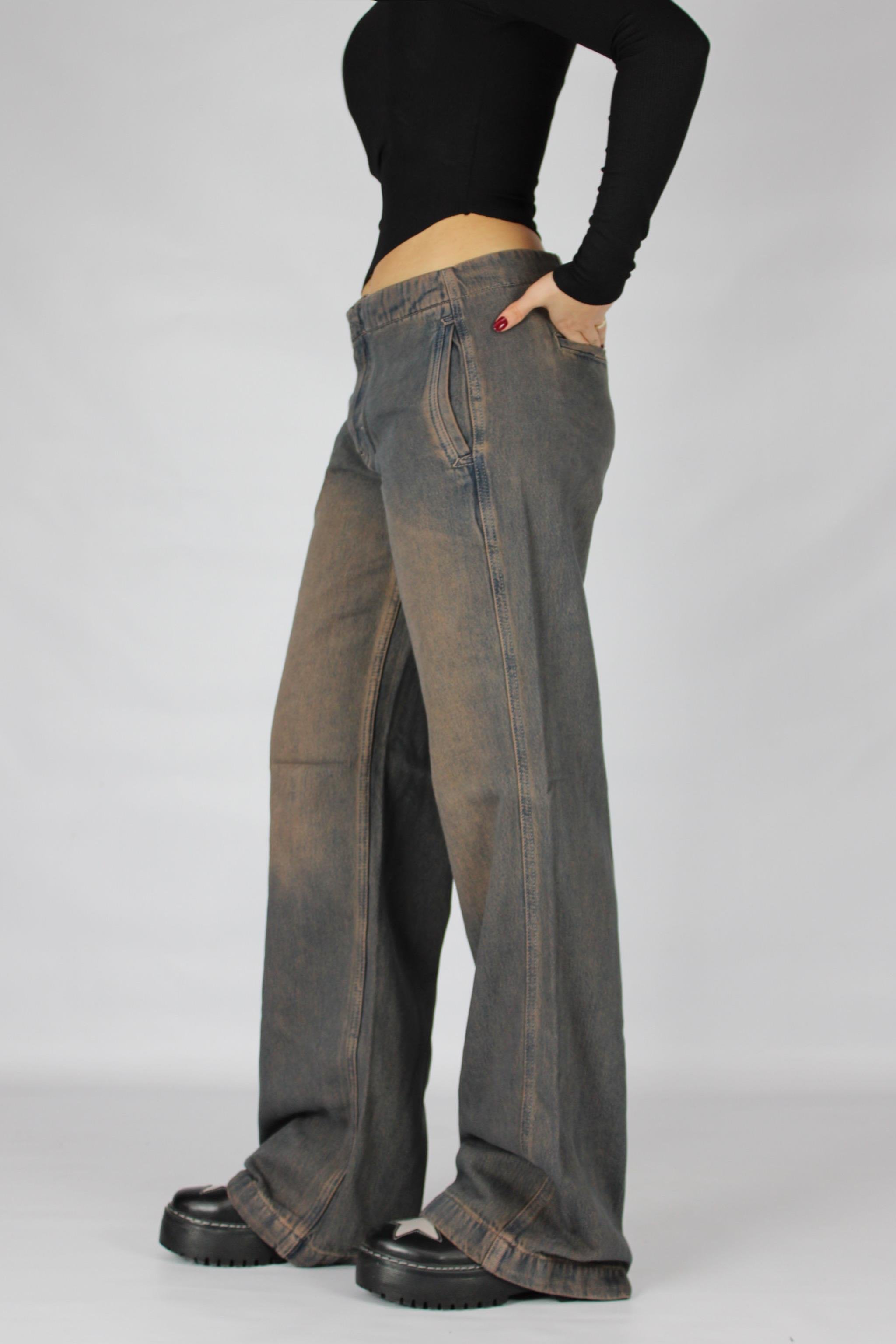 Kahverengi Yıkamalı Salaş Pantolon