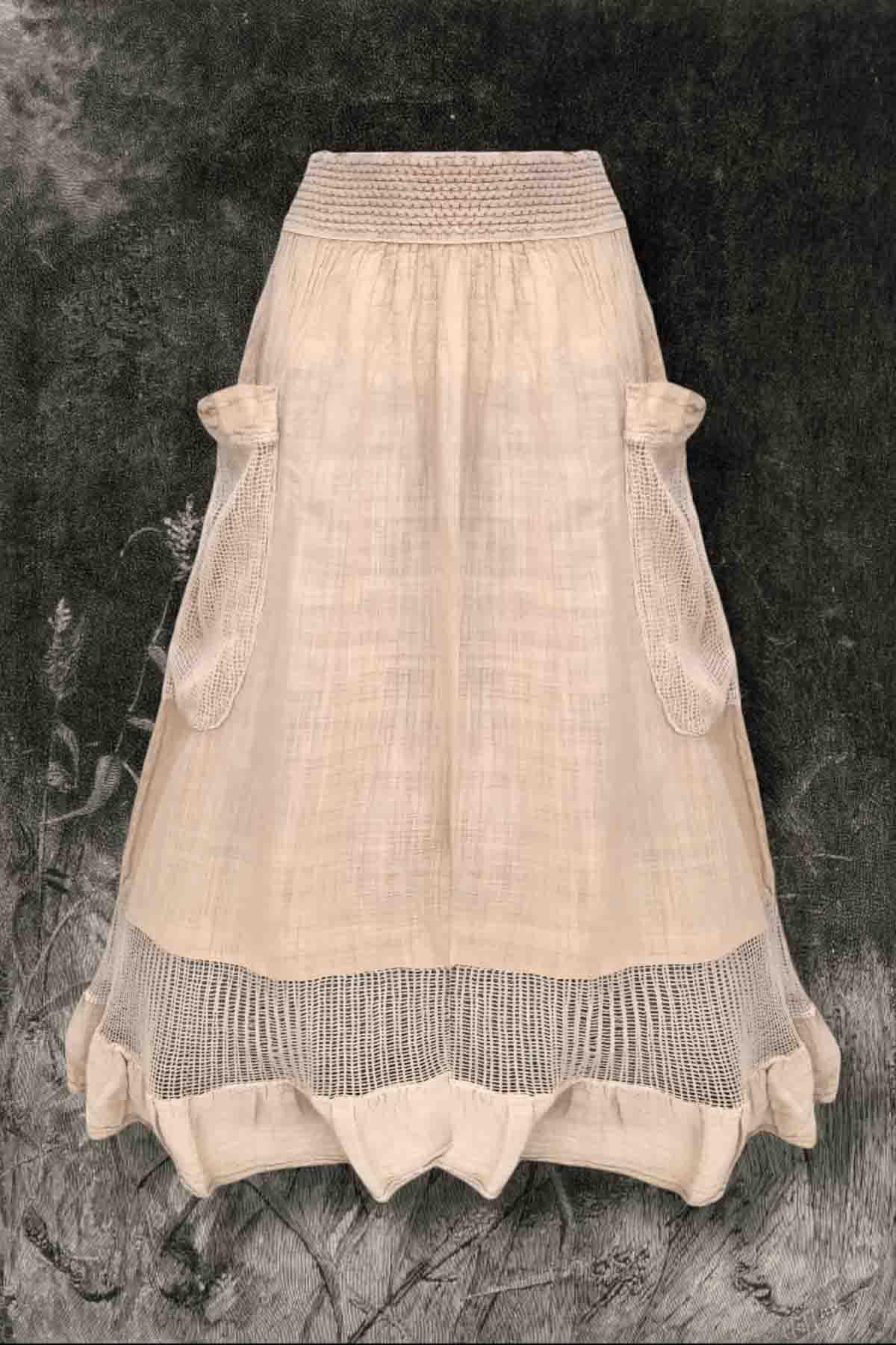 Cream Kopenak Mesh Skirt