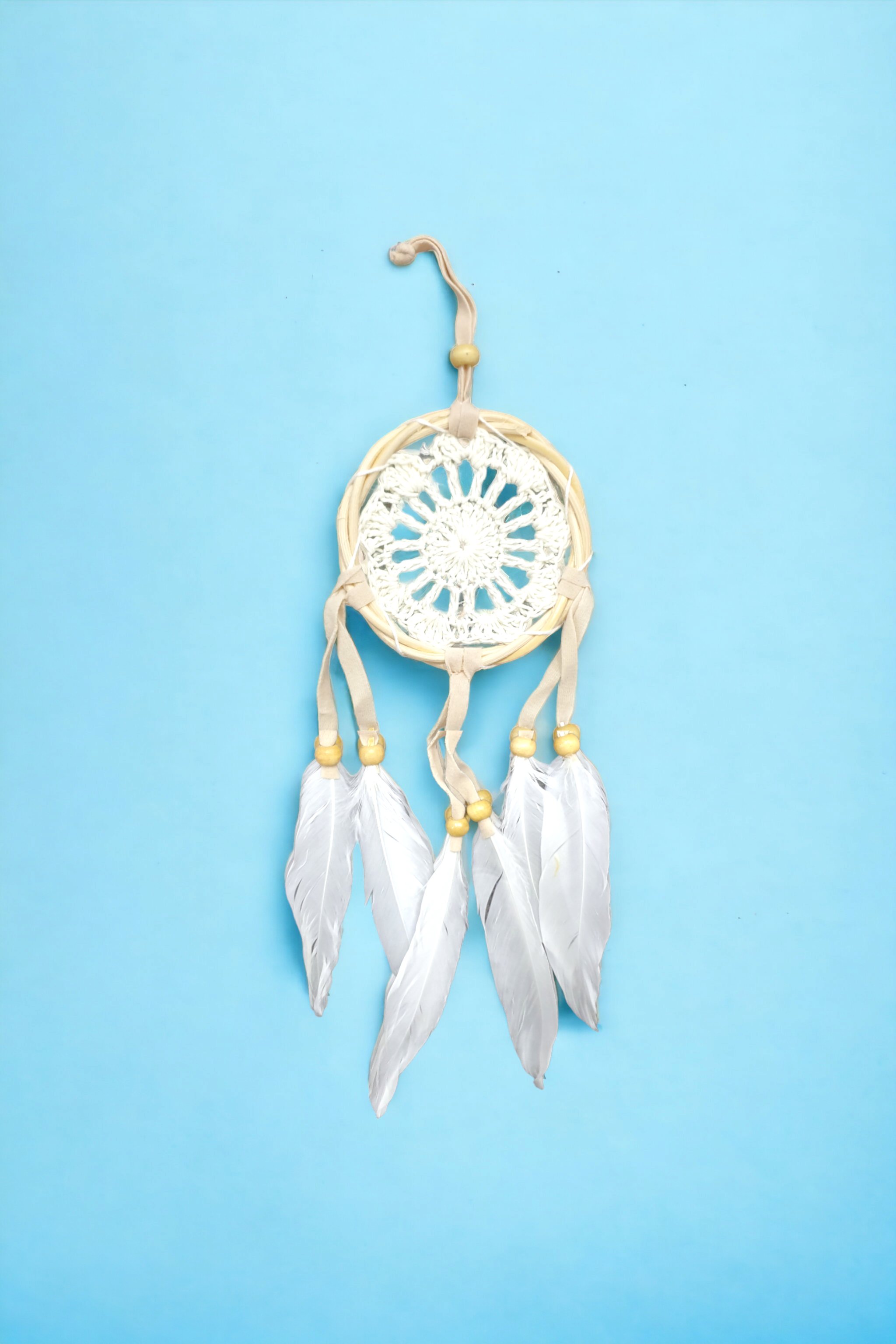 Krem Renkli Dream Catcher
