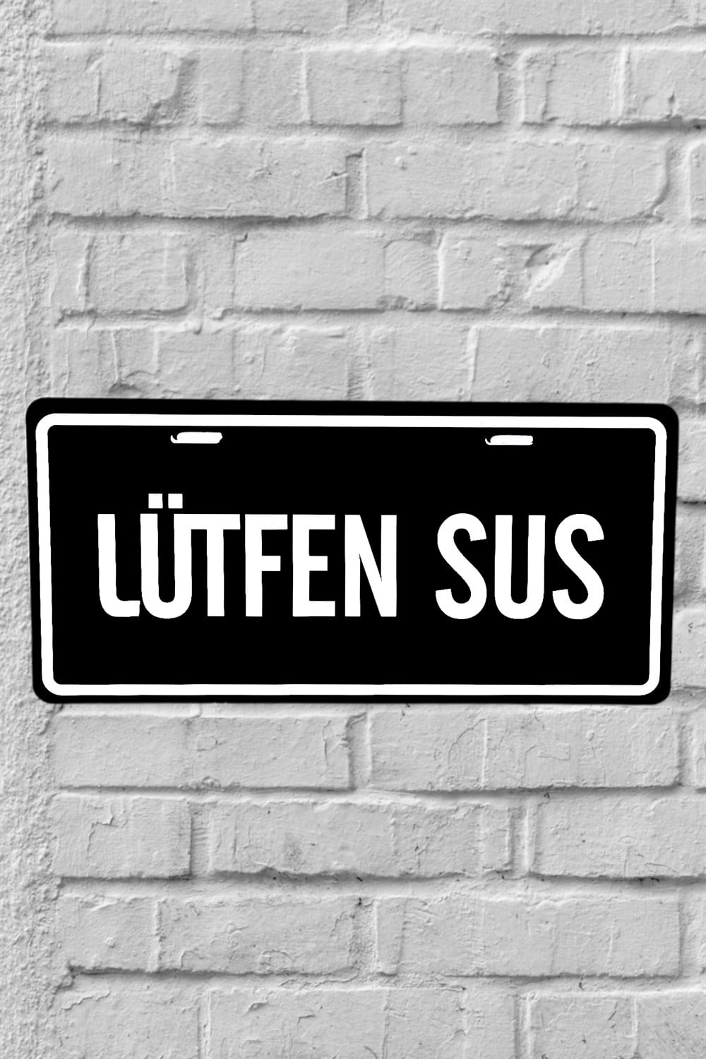 Lütfen Sus Ahşap Poster