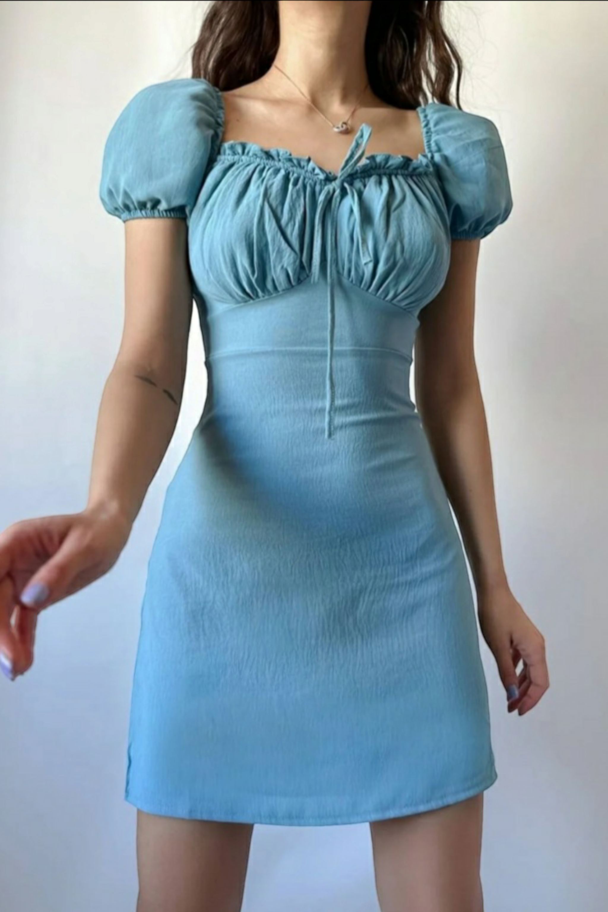 Madonna Yaka Ayrobin Mini Elbise