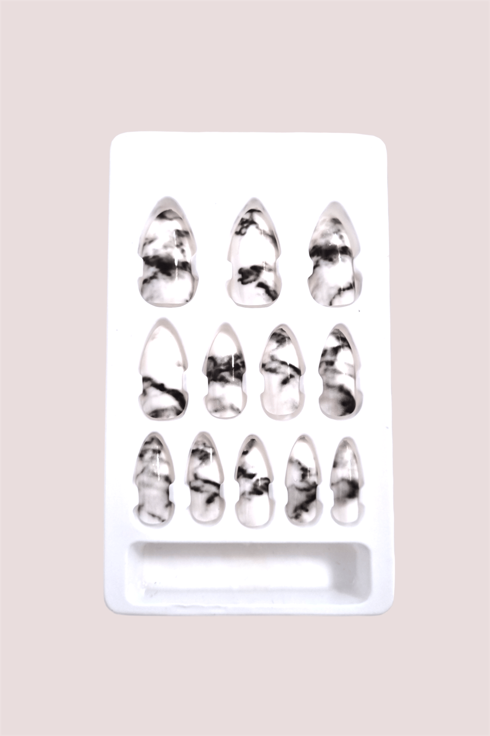 Marble Pattern Badem Takma Tırnak