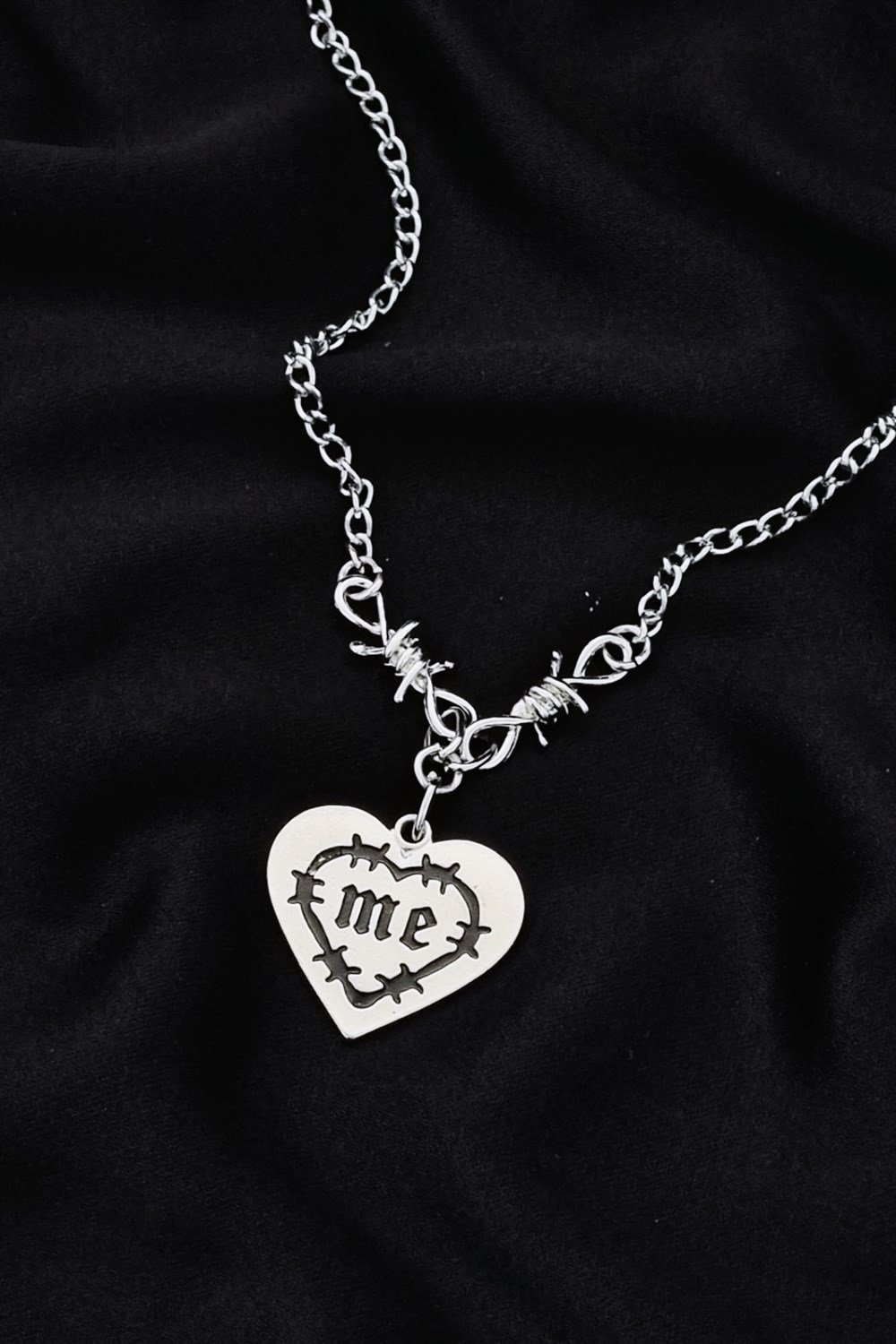 Me Dikenli Tel Zincir Kolye