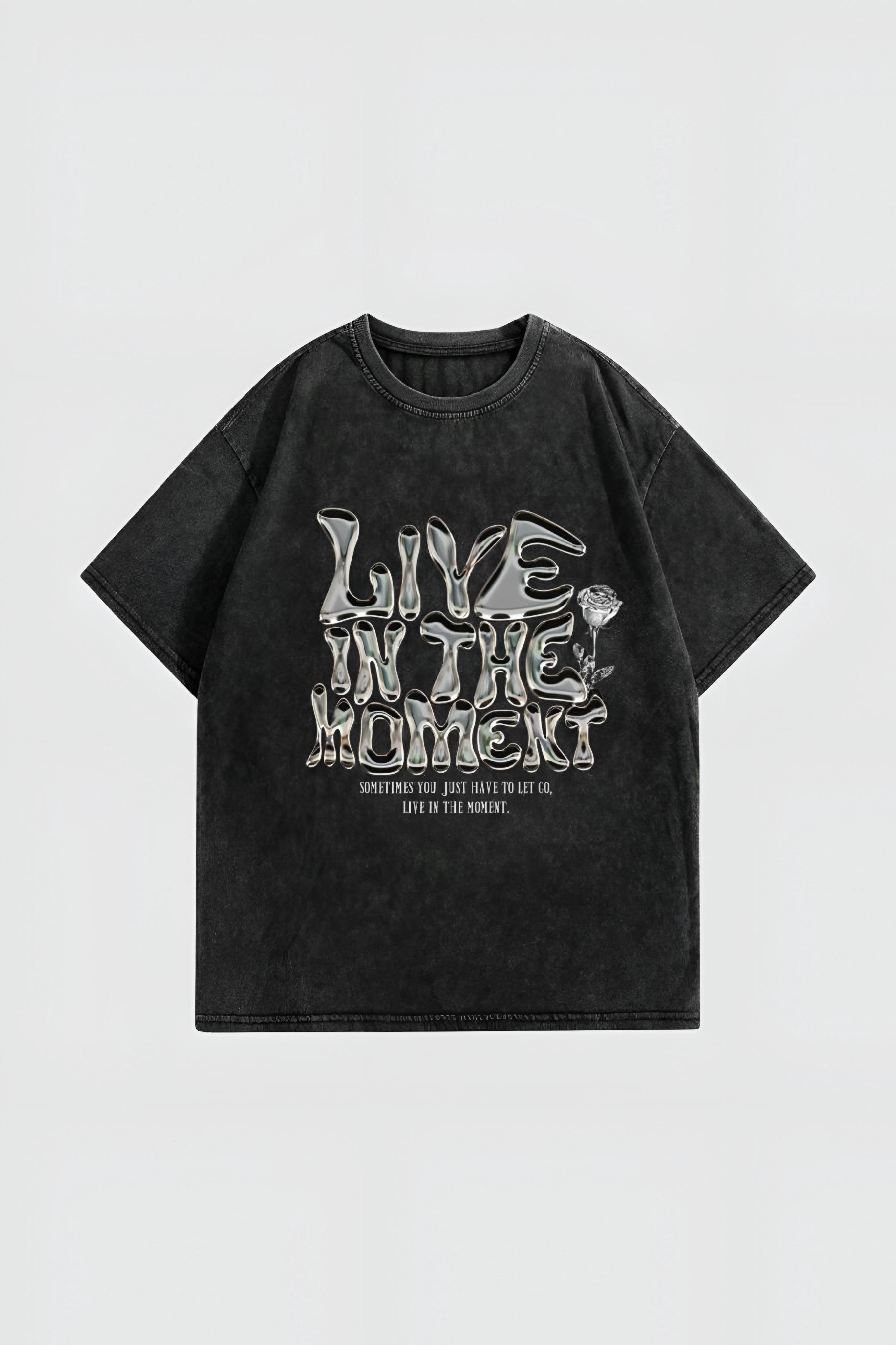 Moment Yıkamalı Oversize T-shirt