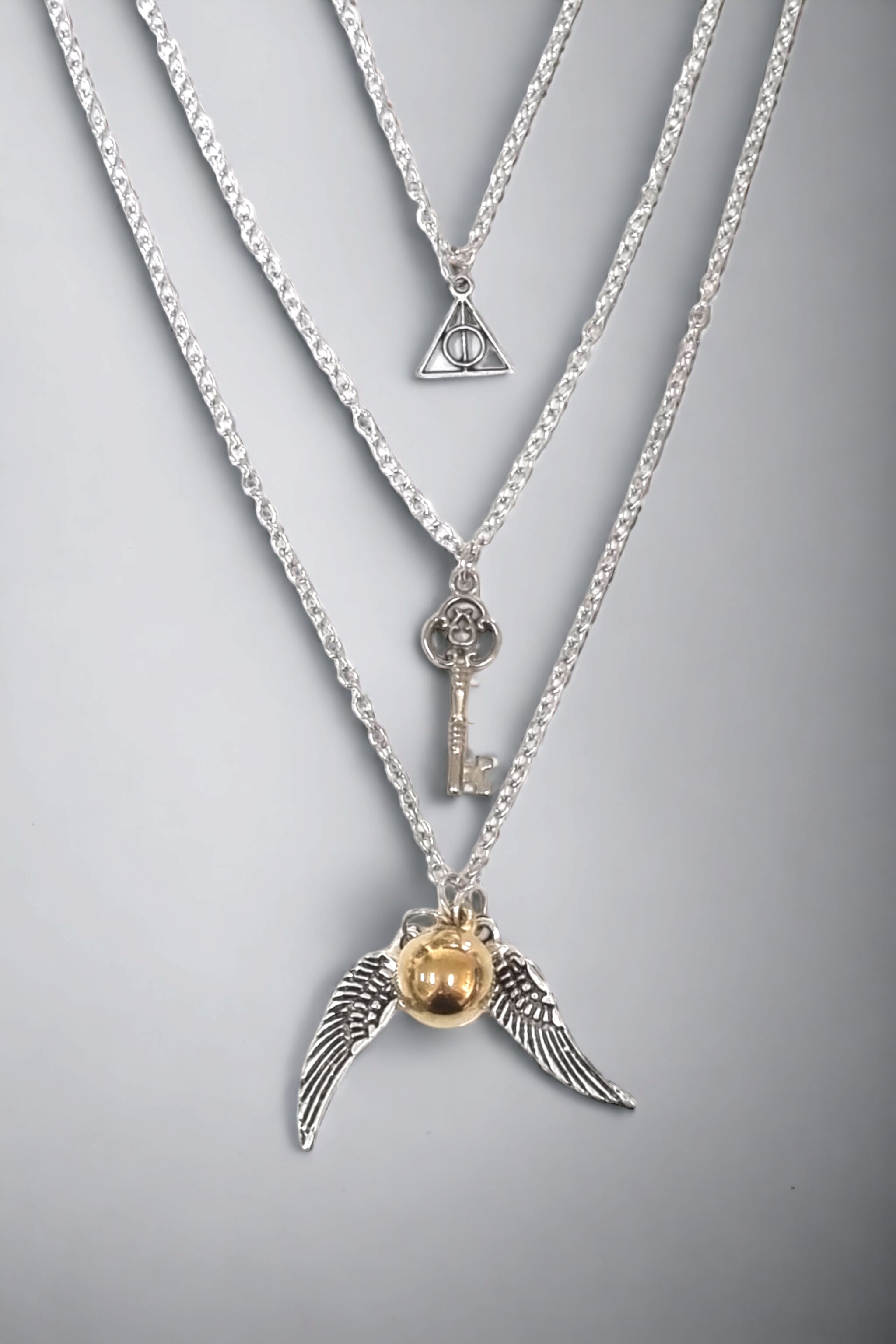Special Design Triple Chain Necklace